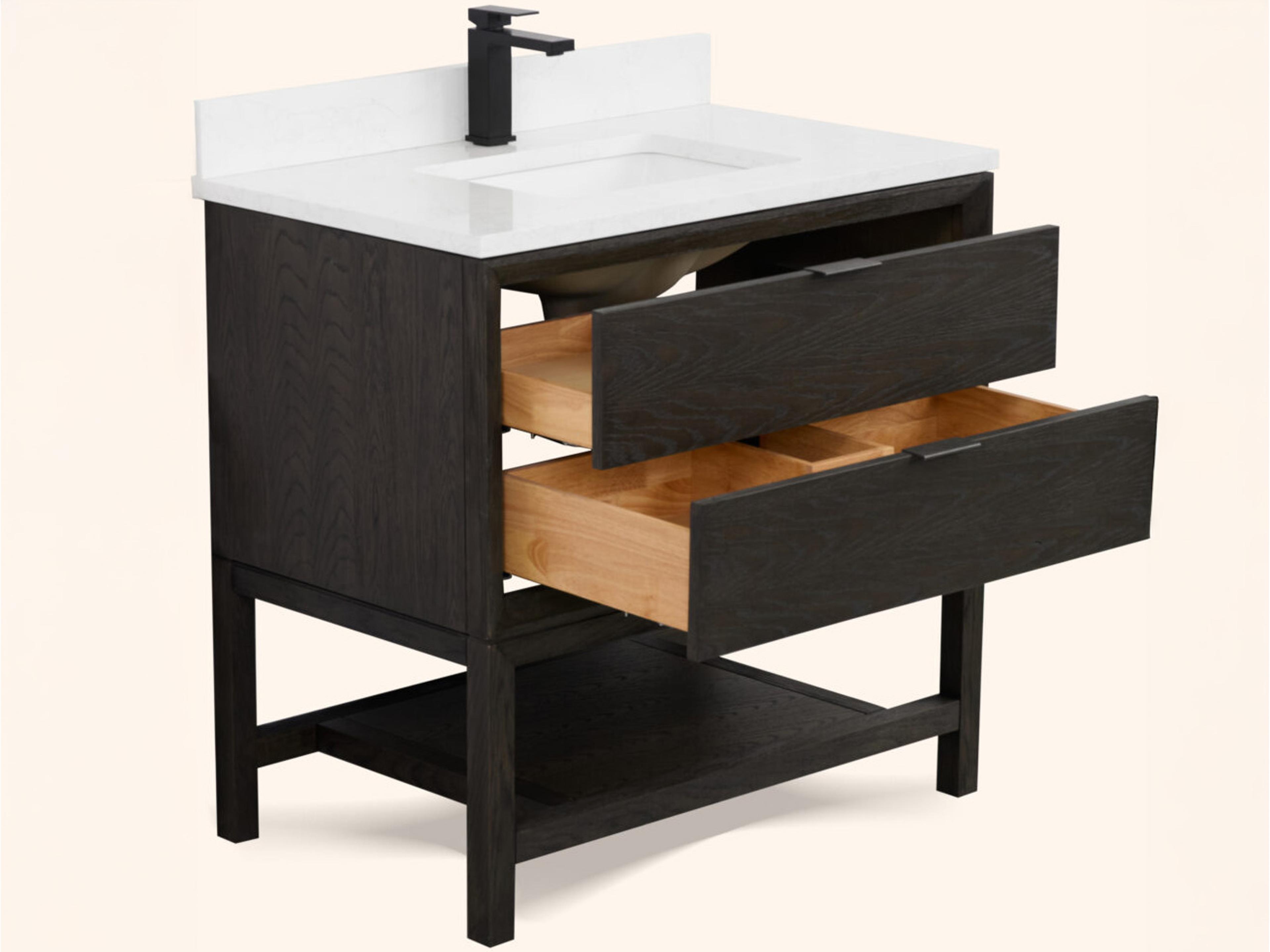Legion Furniture Wh Series Brown Oak Vanity