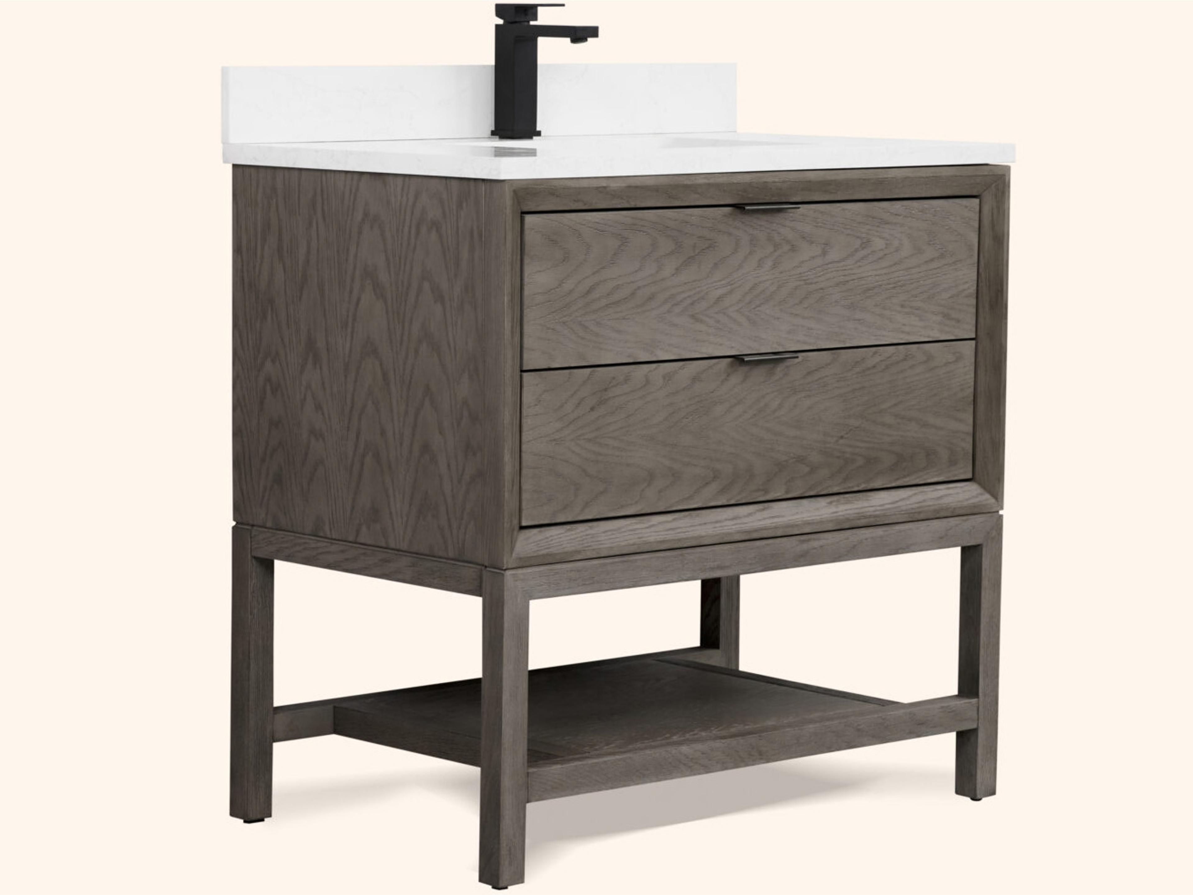 Wh Series Grey Oak Vanity