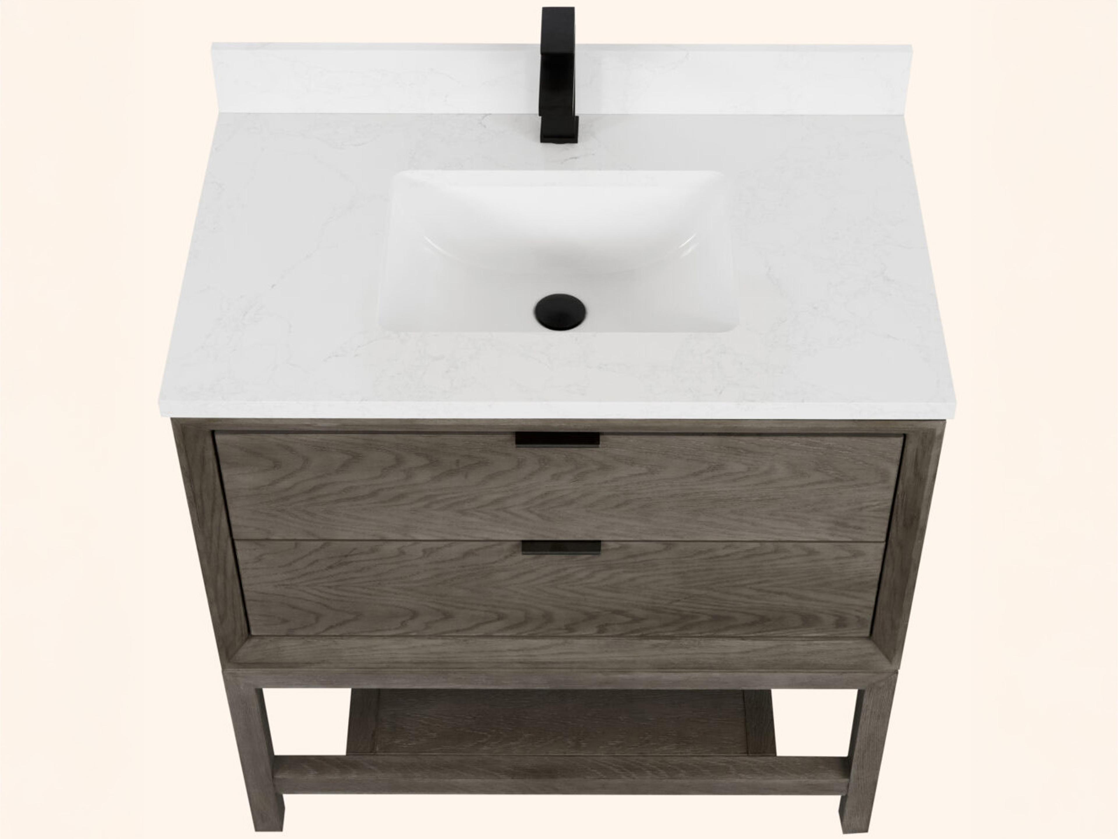 Legion Furniture Wh Series Grey Oak Vanity