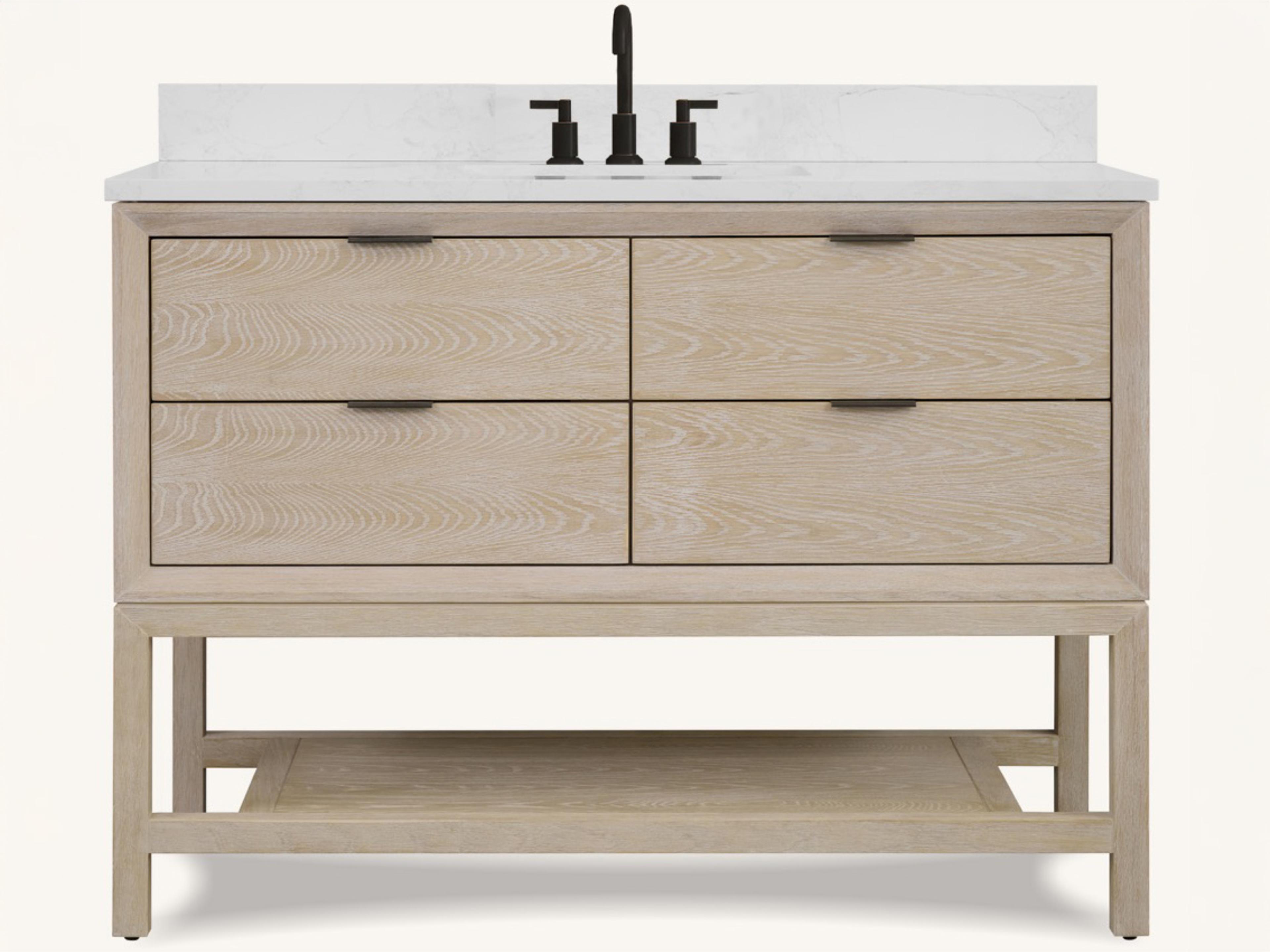 Legion Furniture Wh Series Whitewashed Oak Vanity