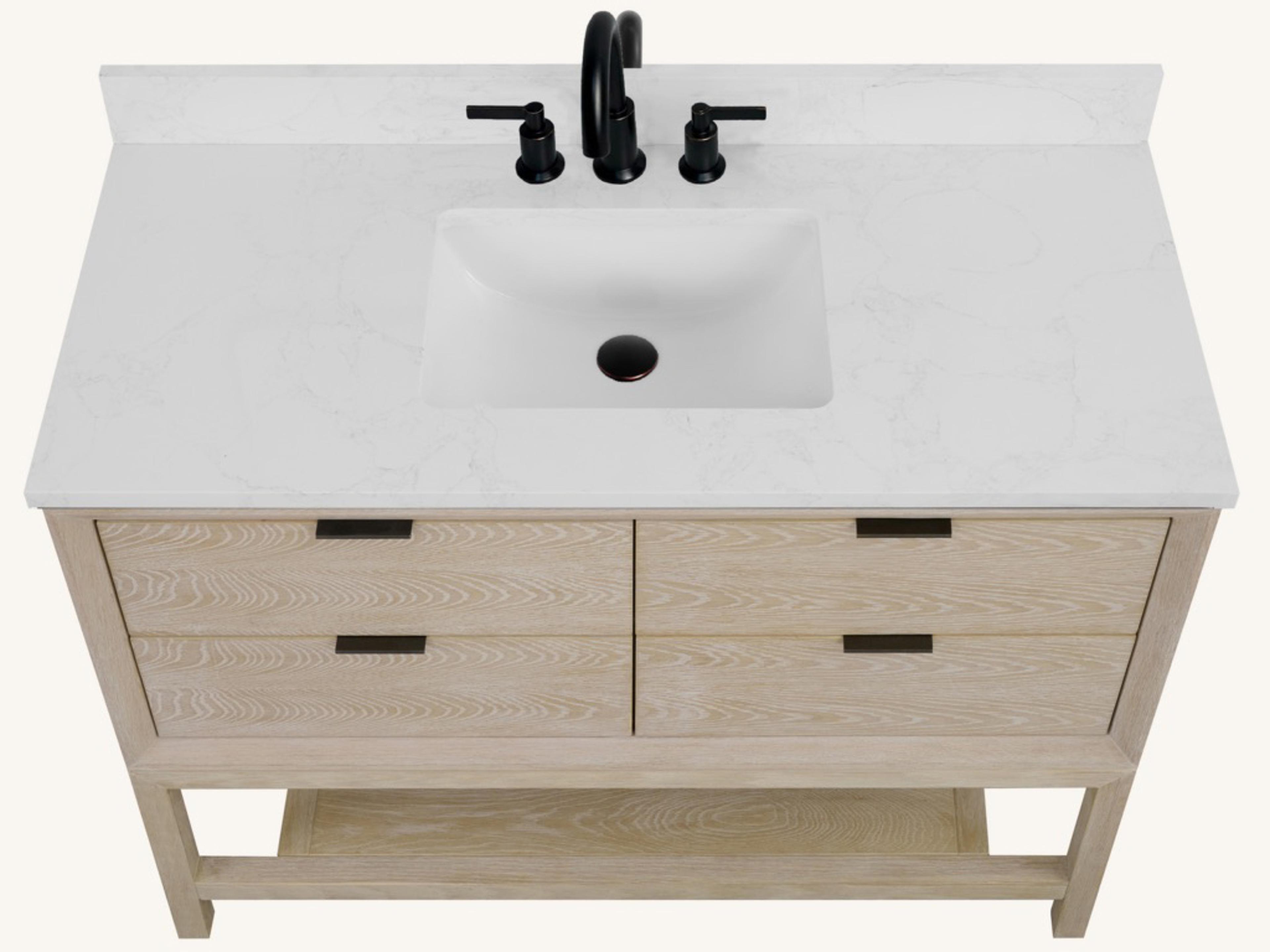 Legion Furniture Wh Series Whitewashed Oak Vanity
