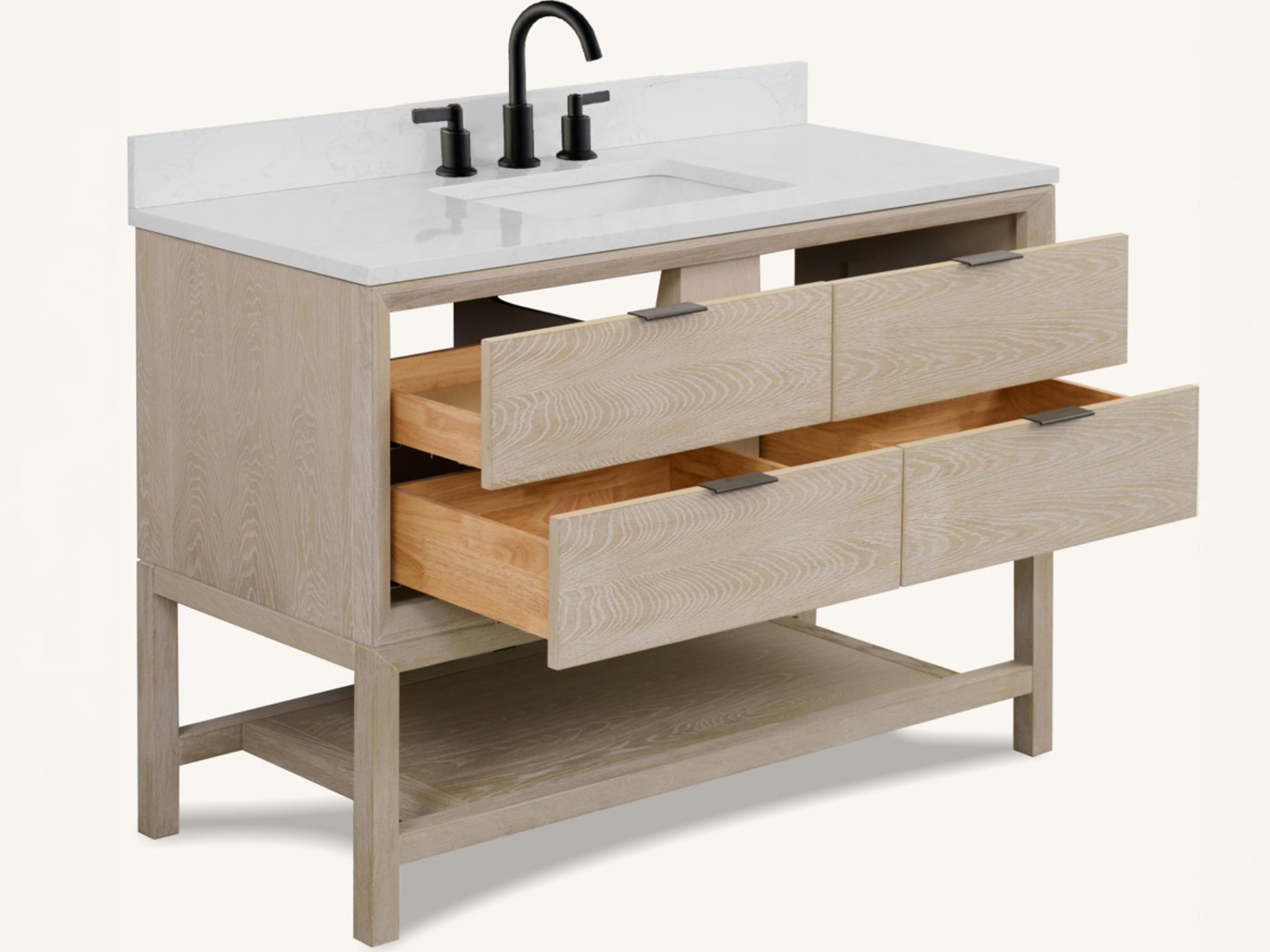 Legion Furniture Wh Series Whitewashed Oak Vanity