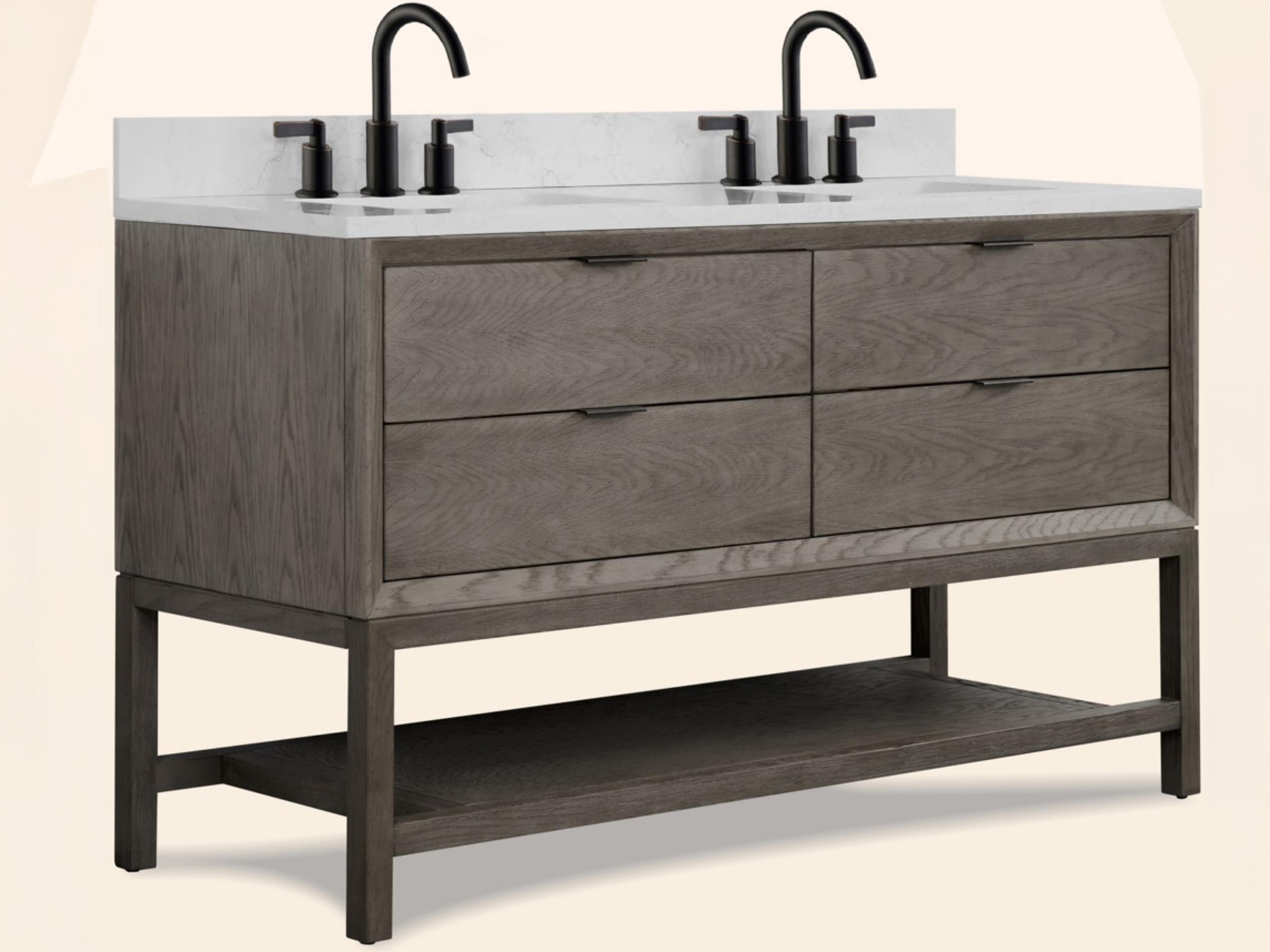 Wh Series Grey Oak Vanity