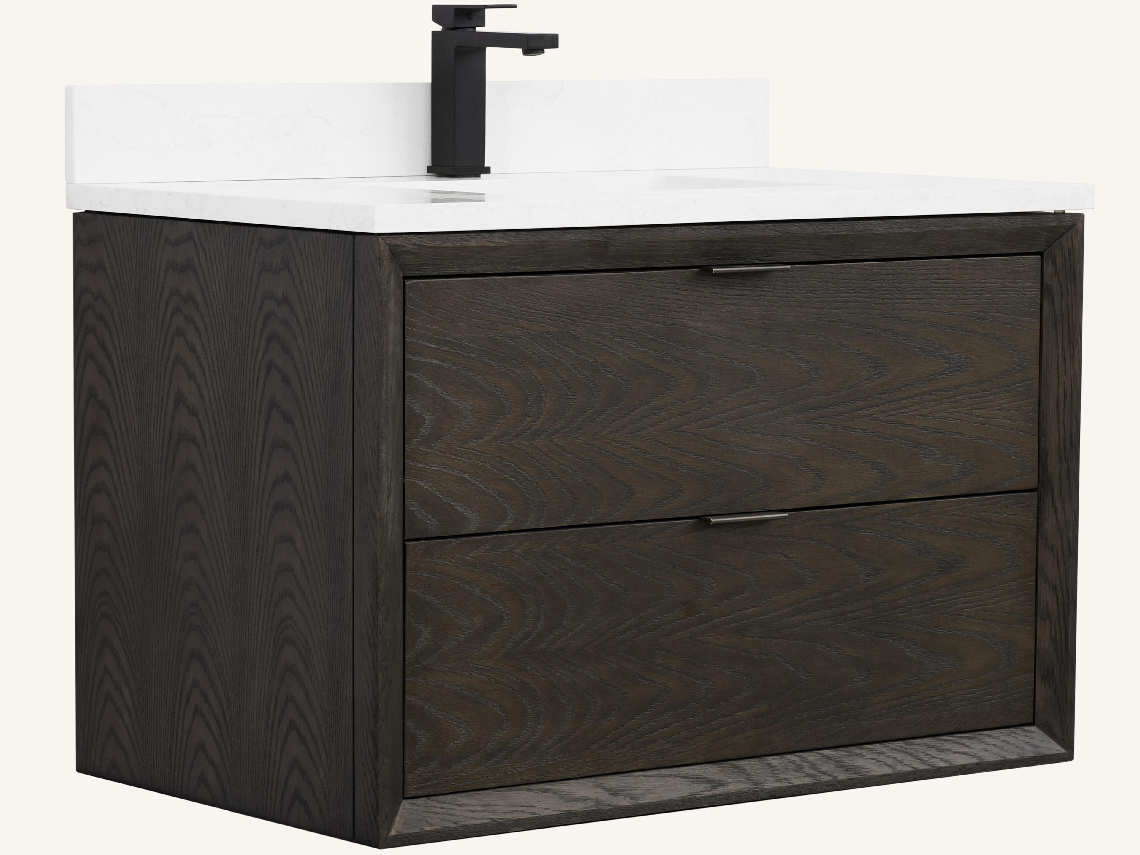 Wh Series Brown Oak Vanity