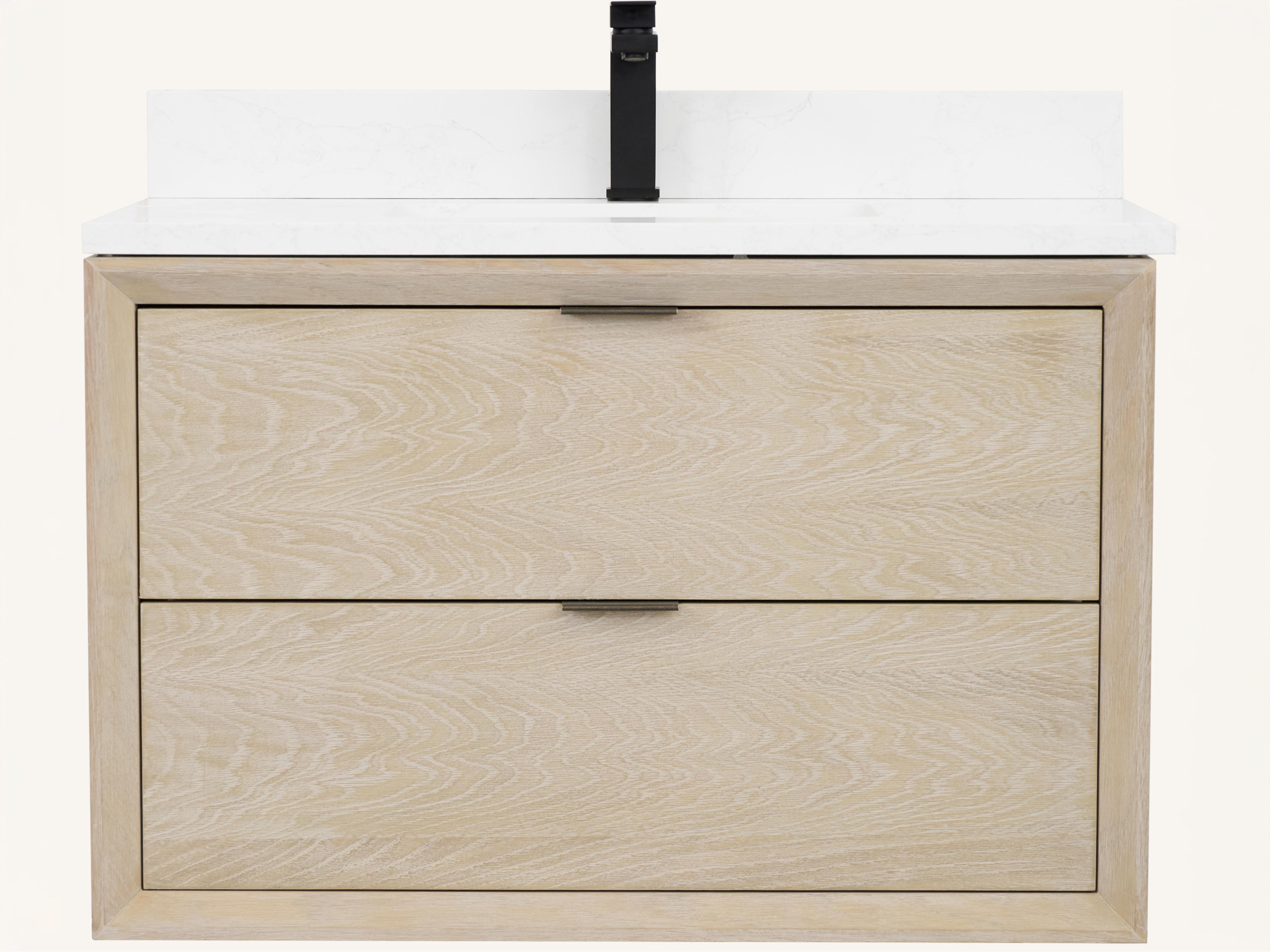 Legion Furniture Wh Series Whitewashed Oak Vanity