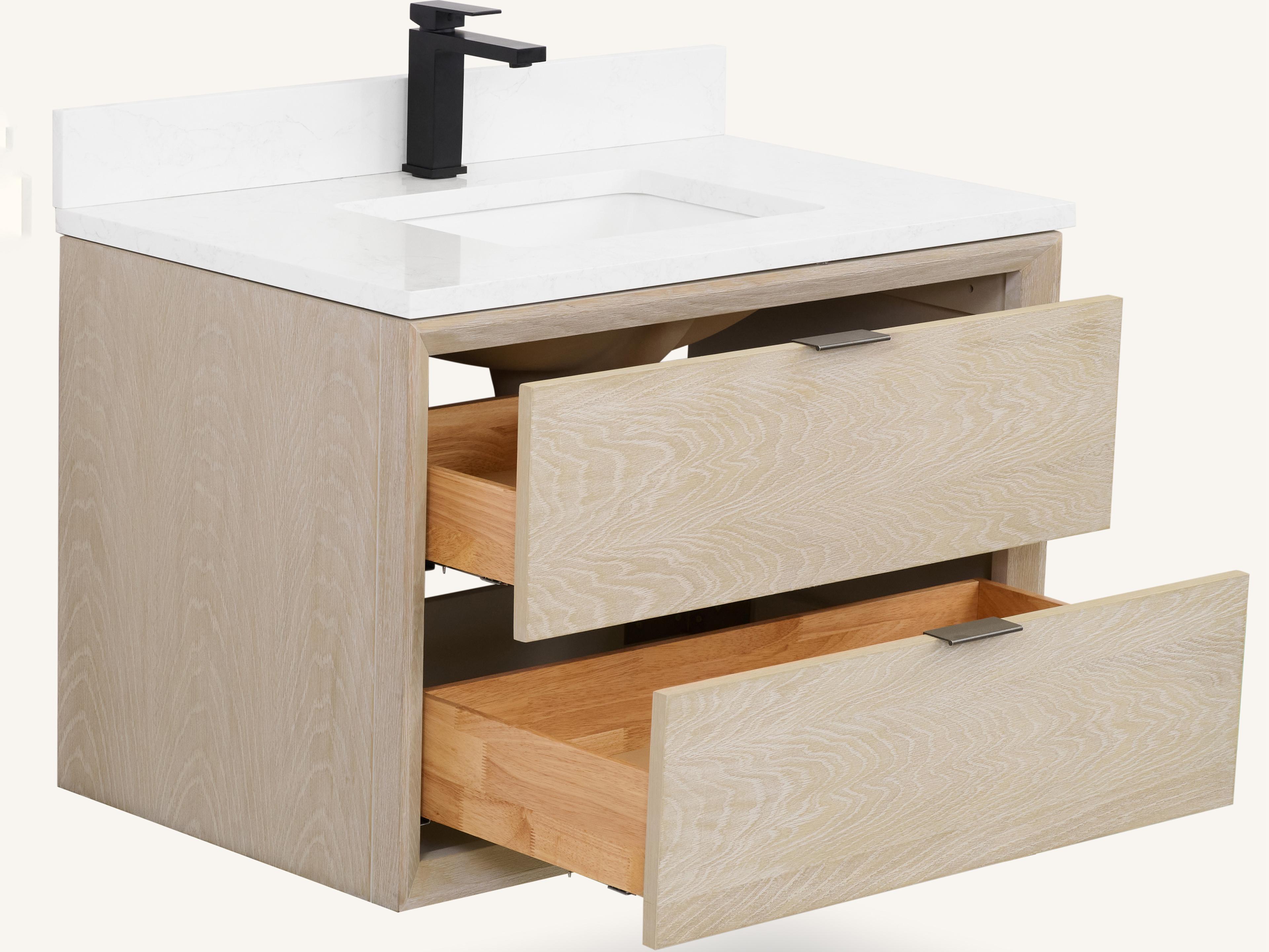 Legion Furniture Wh Series Whitewashed Oak Vanity