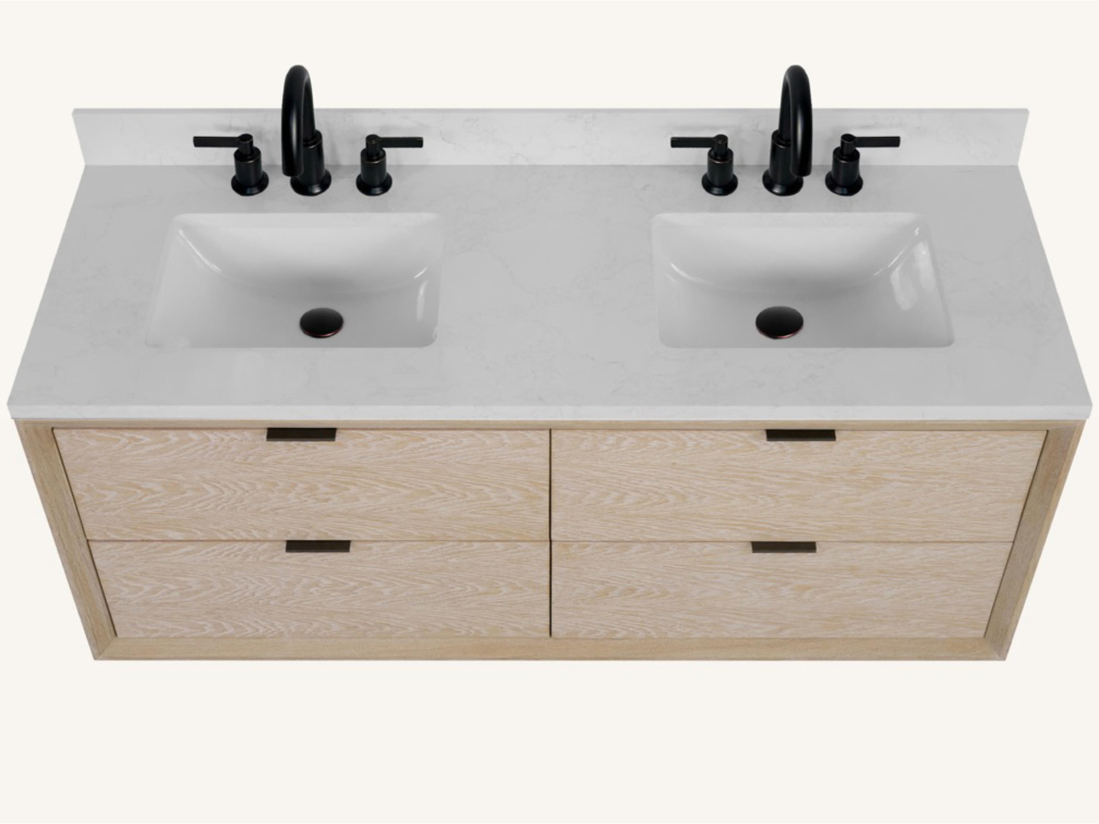 Legion Furniture Wh Series Whitewashed Oak Vanity