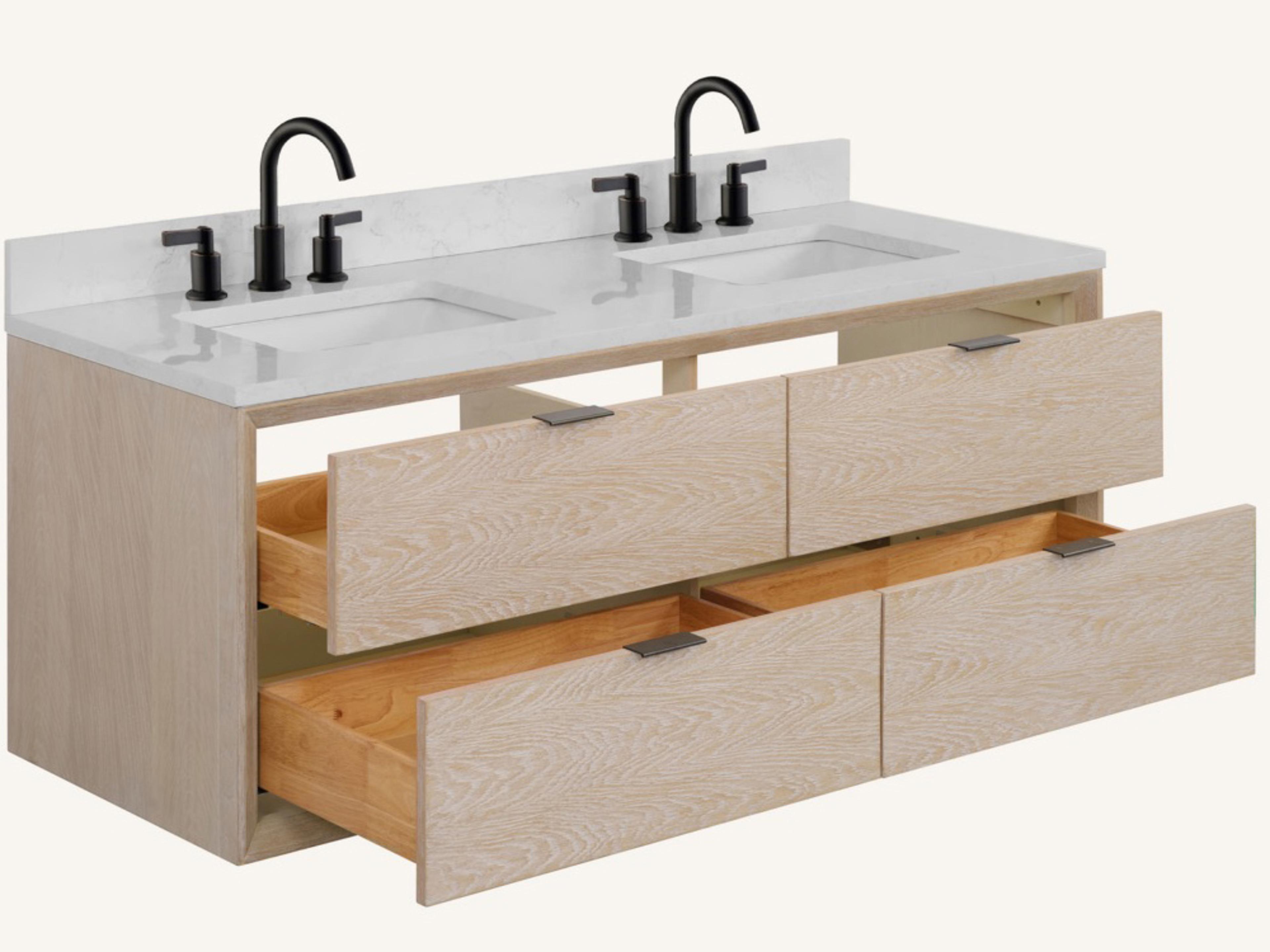 Legion Furniture Wh Series Whitewashed Oak Vanity