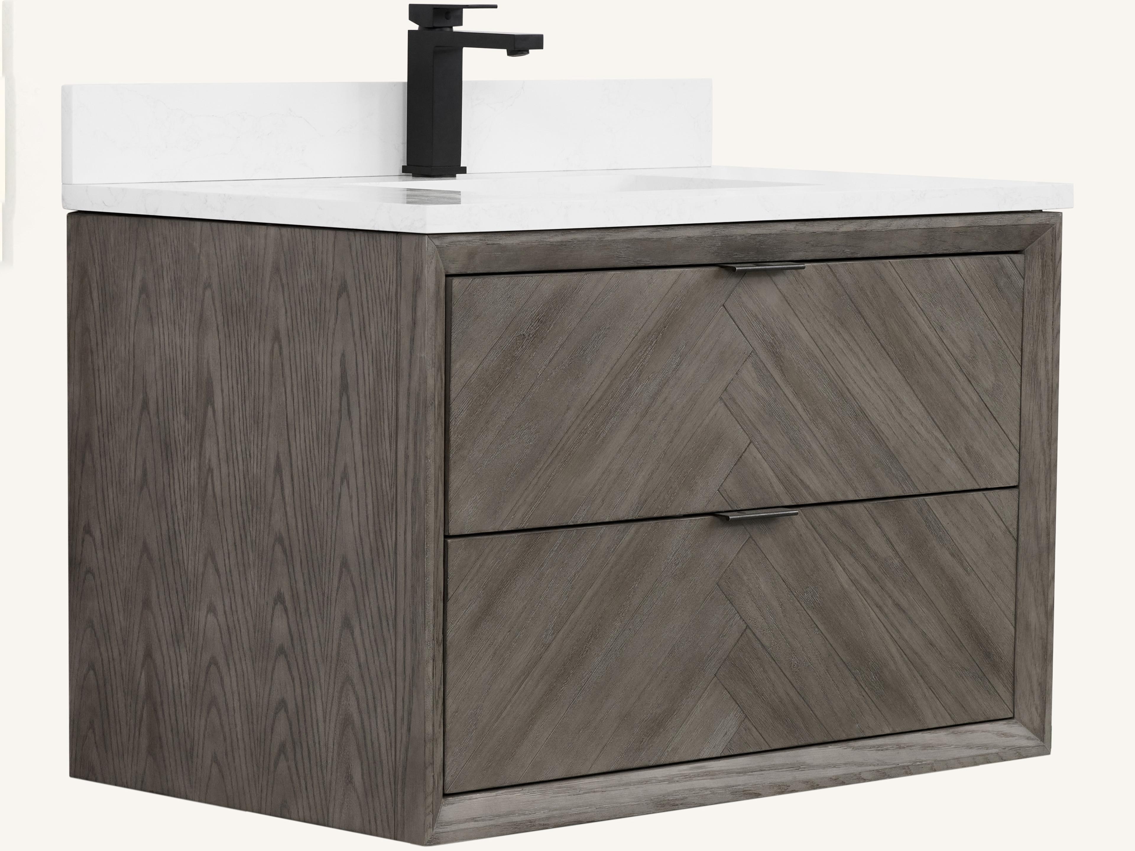 Wh Series Grey Oak Vanity
