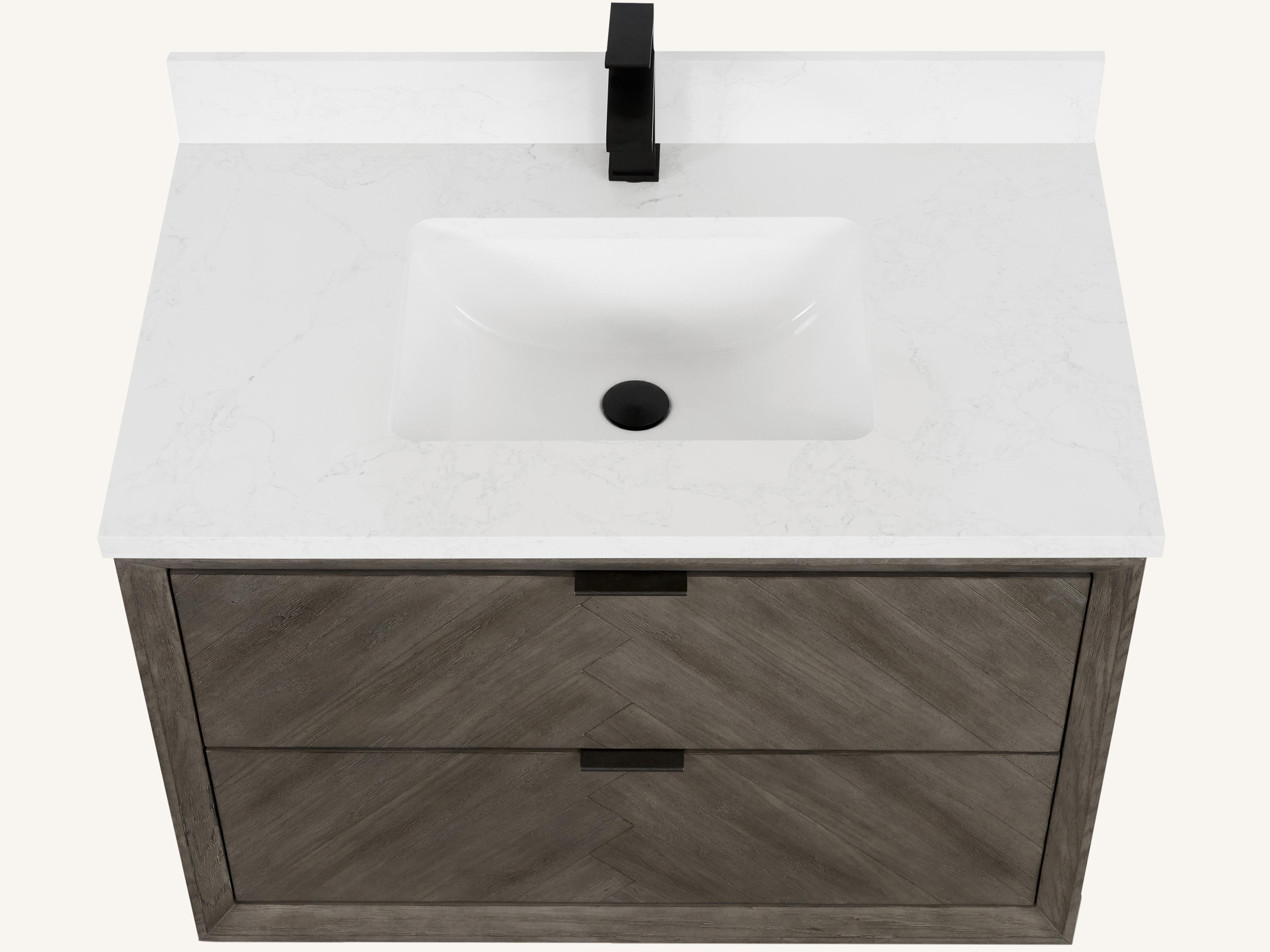 Legion Furniture Wh Series Grey Oak Vanity