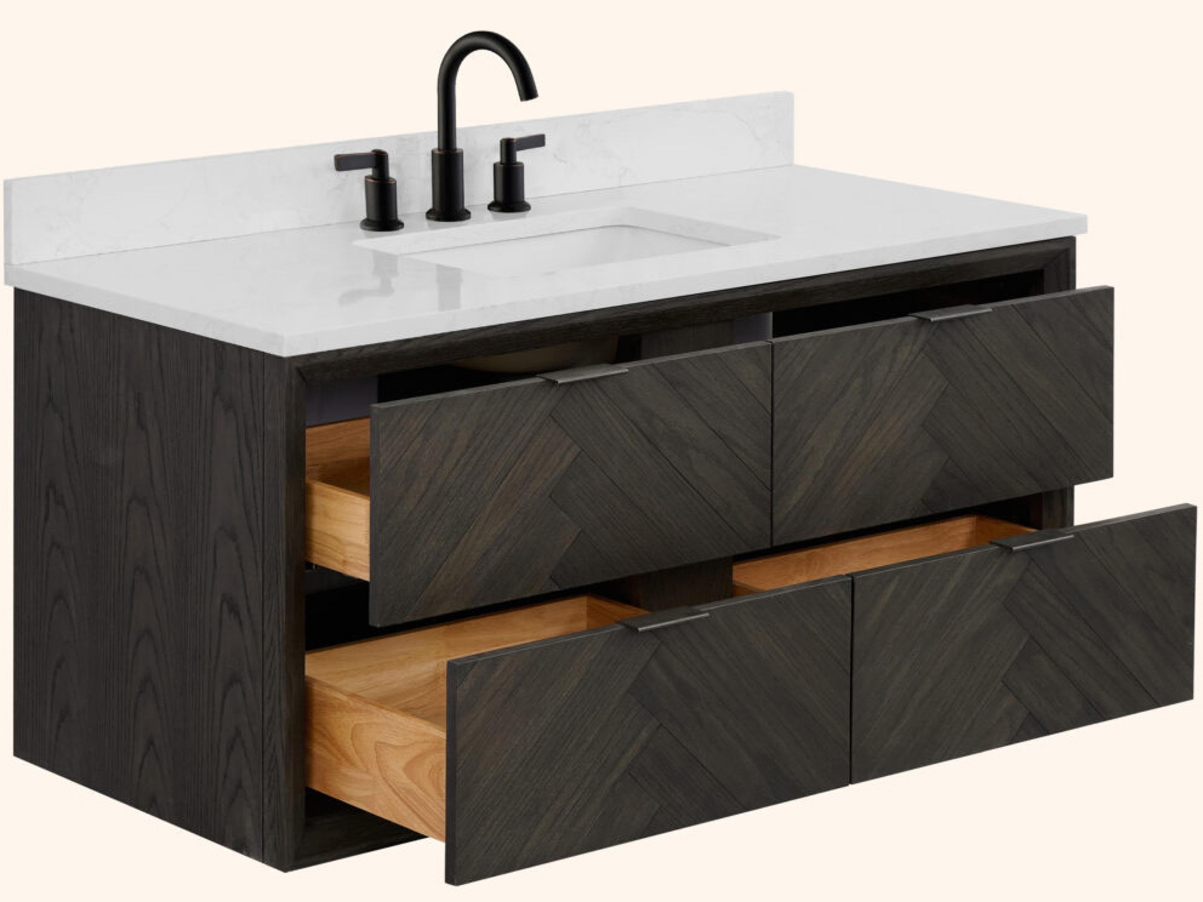 Legion Furniture Wh Series Brown Oak Vanity