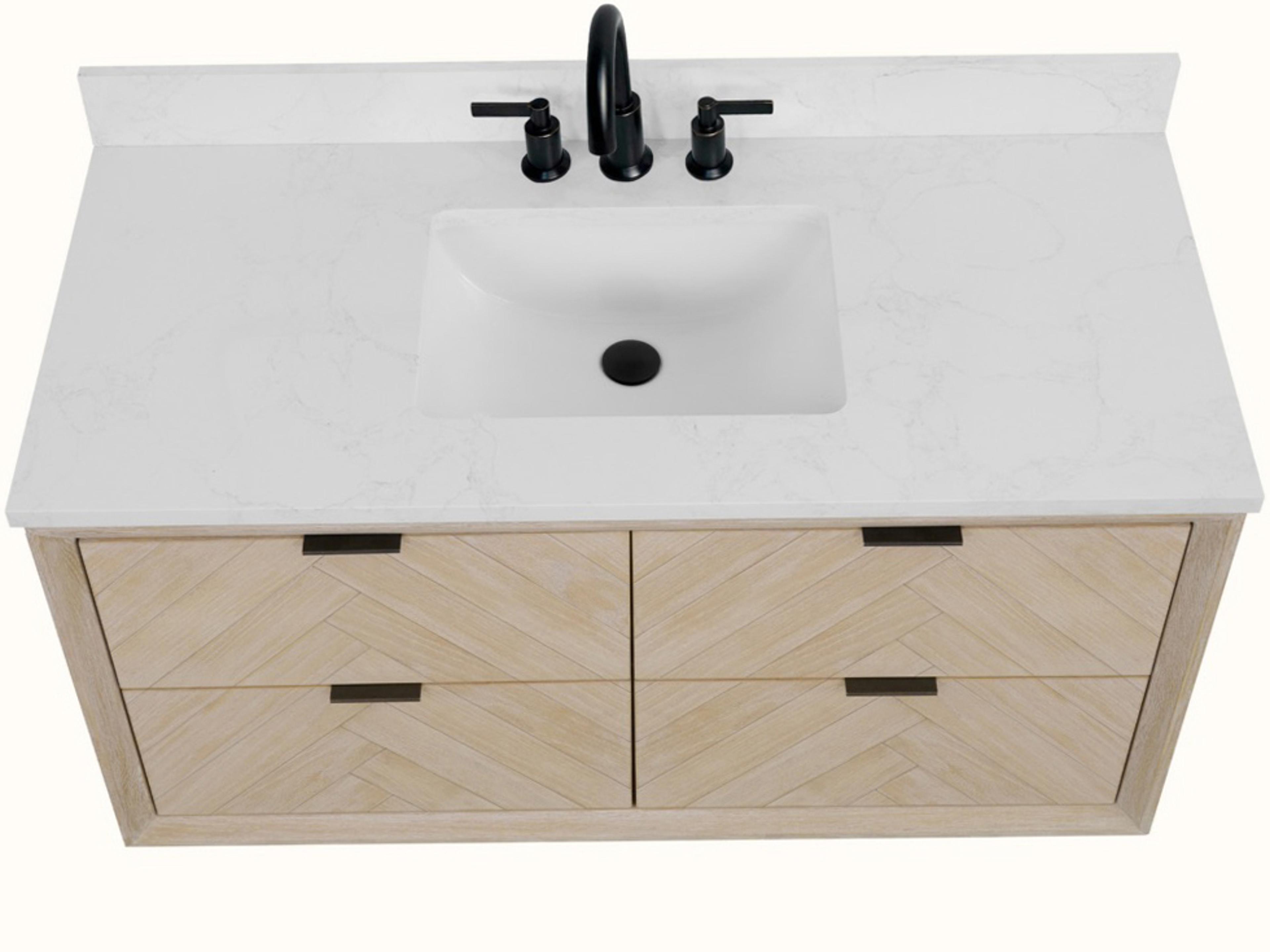 Legion Furniture Wh Series Whitewashed Oak Vanity