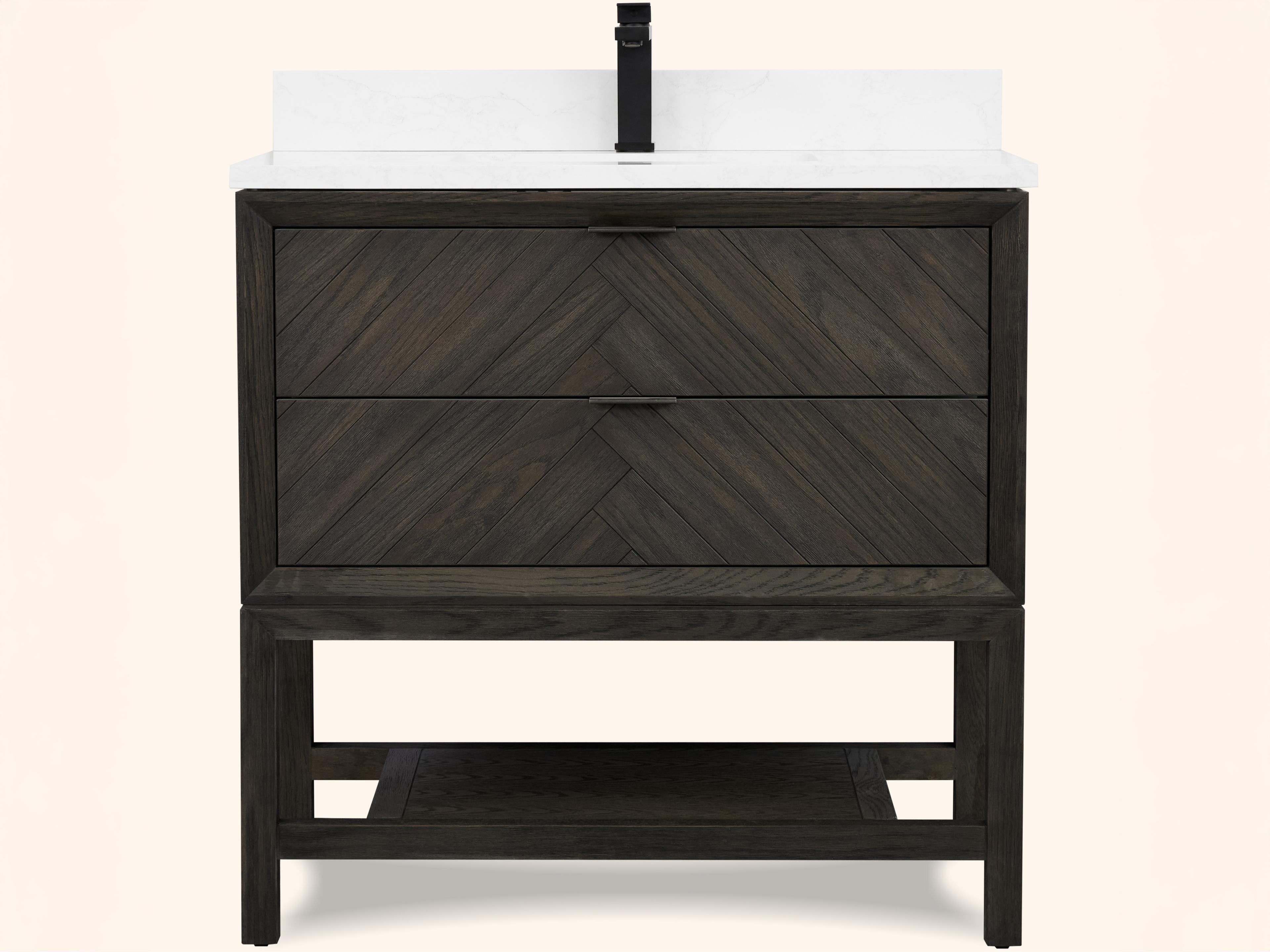 Legion Furniture Wh Series Brown Oak Vanity