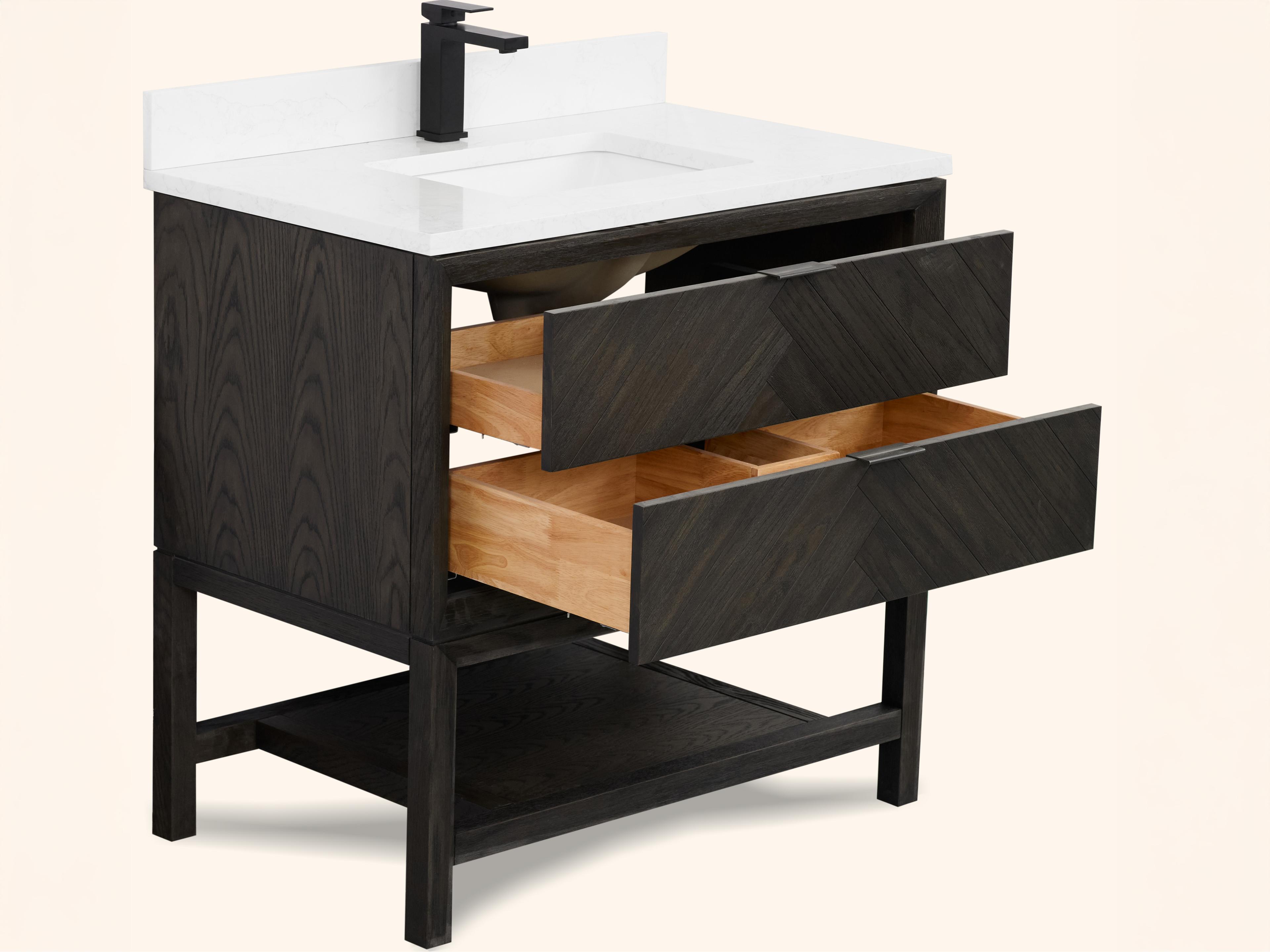 Legion Furniture Wh Series Brown Oak Vanity
