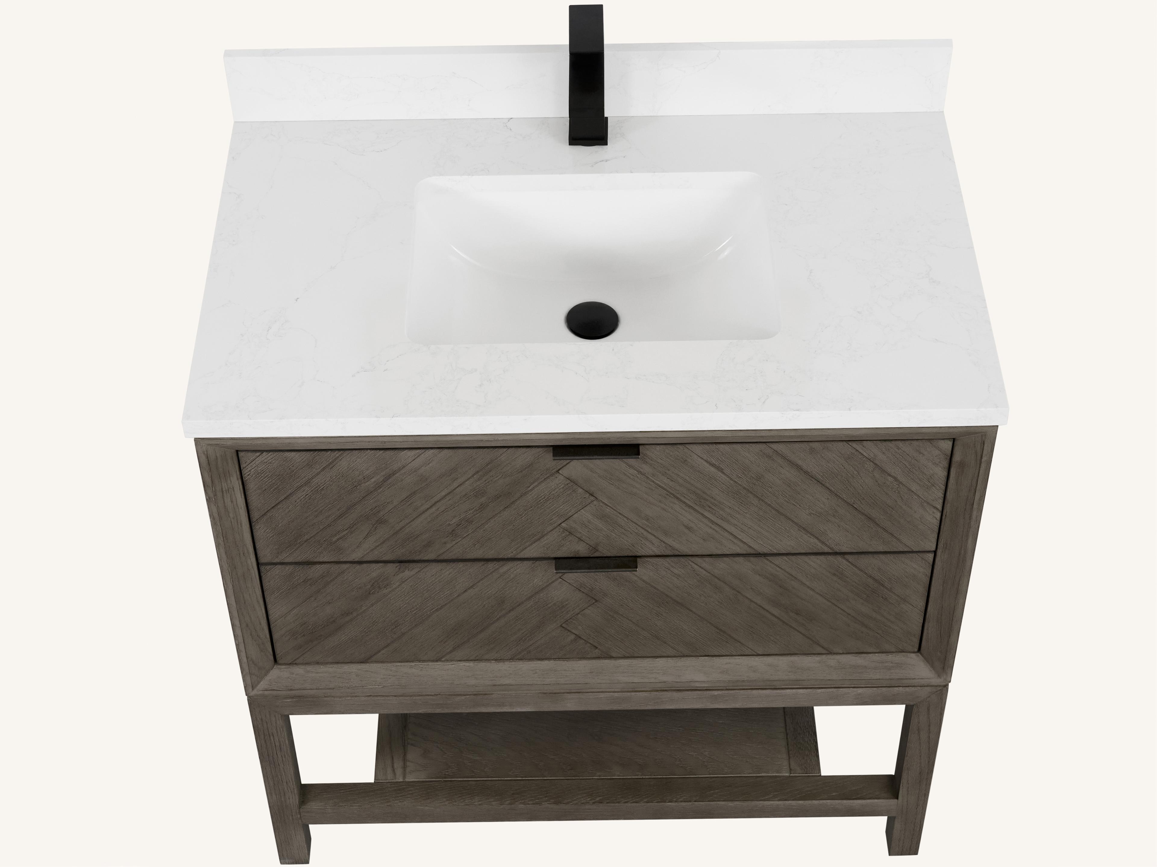 Legion Furniture Wh Series Grey Oak Vanity