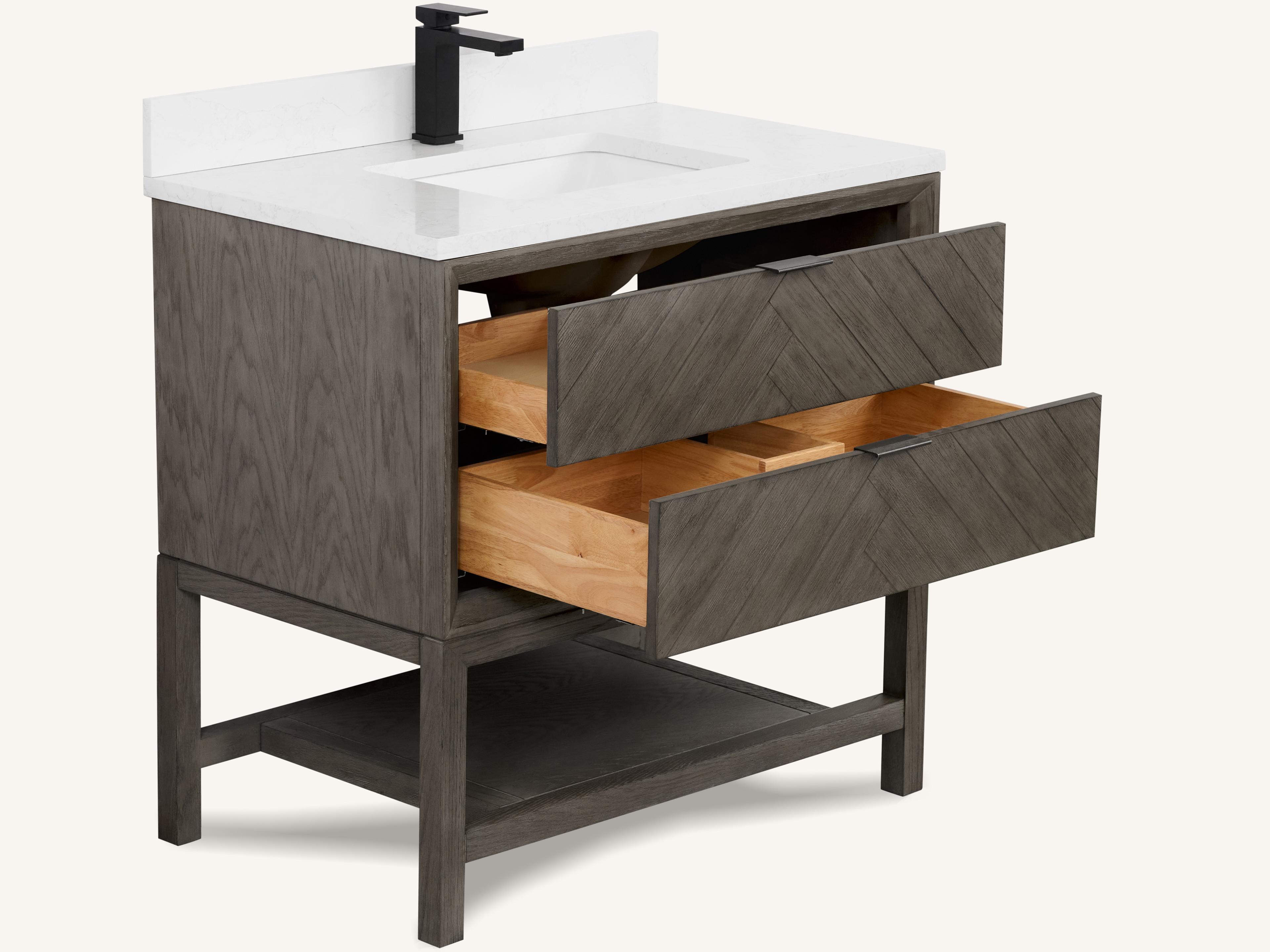 Legion Furniture Wh Series Grey Oak Vanity