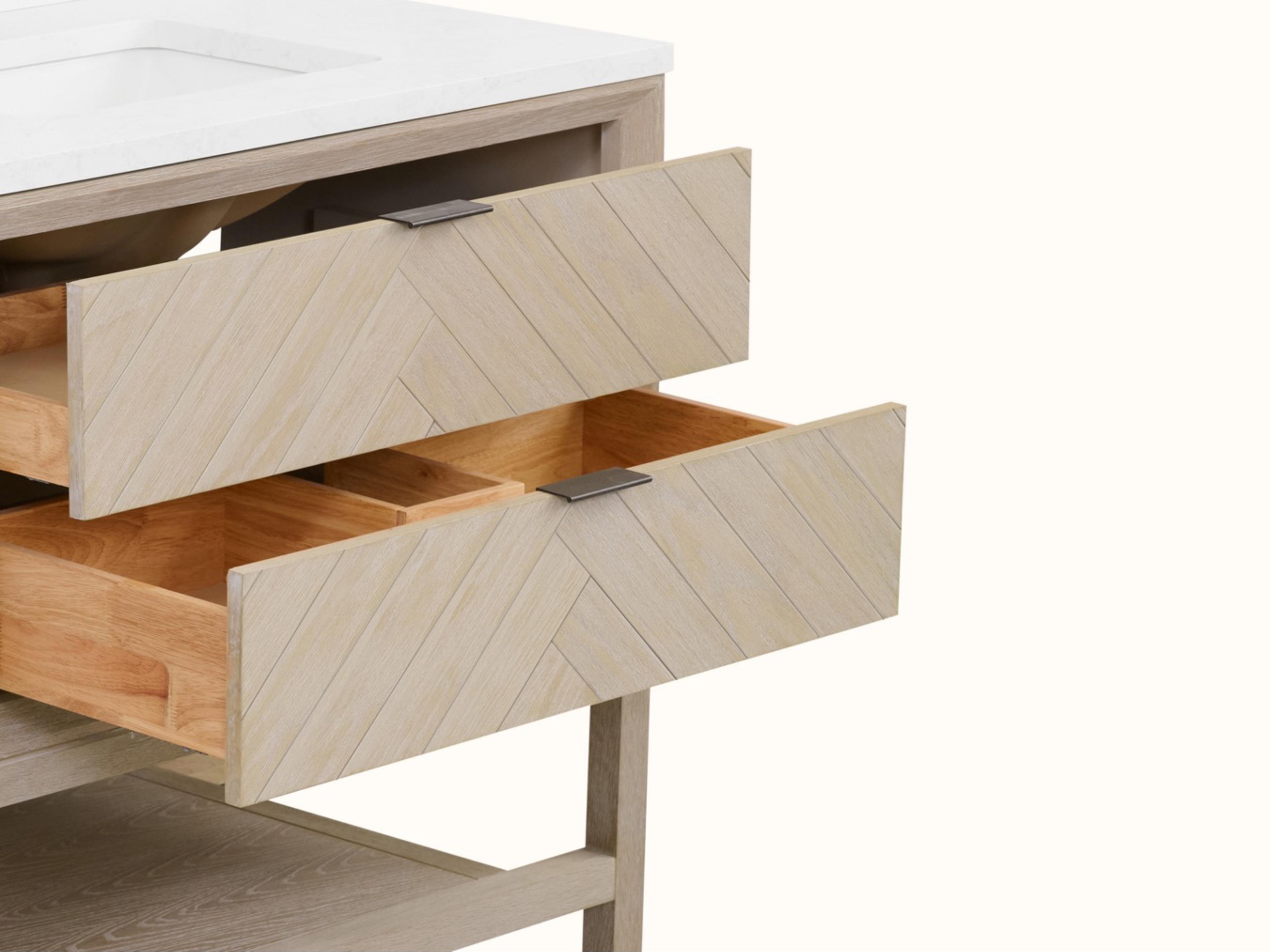 Legion Furniture Wh Series Whitewashed Oak Vanity