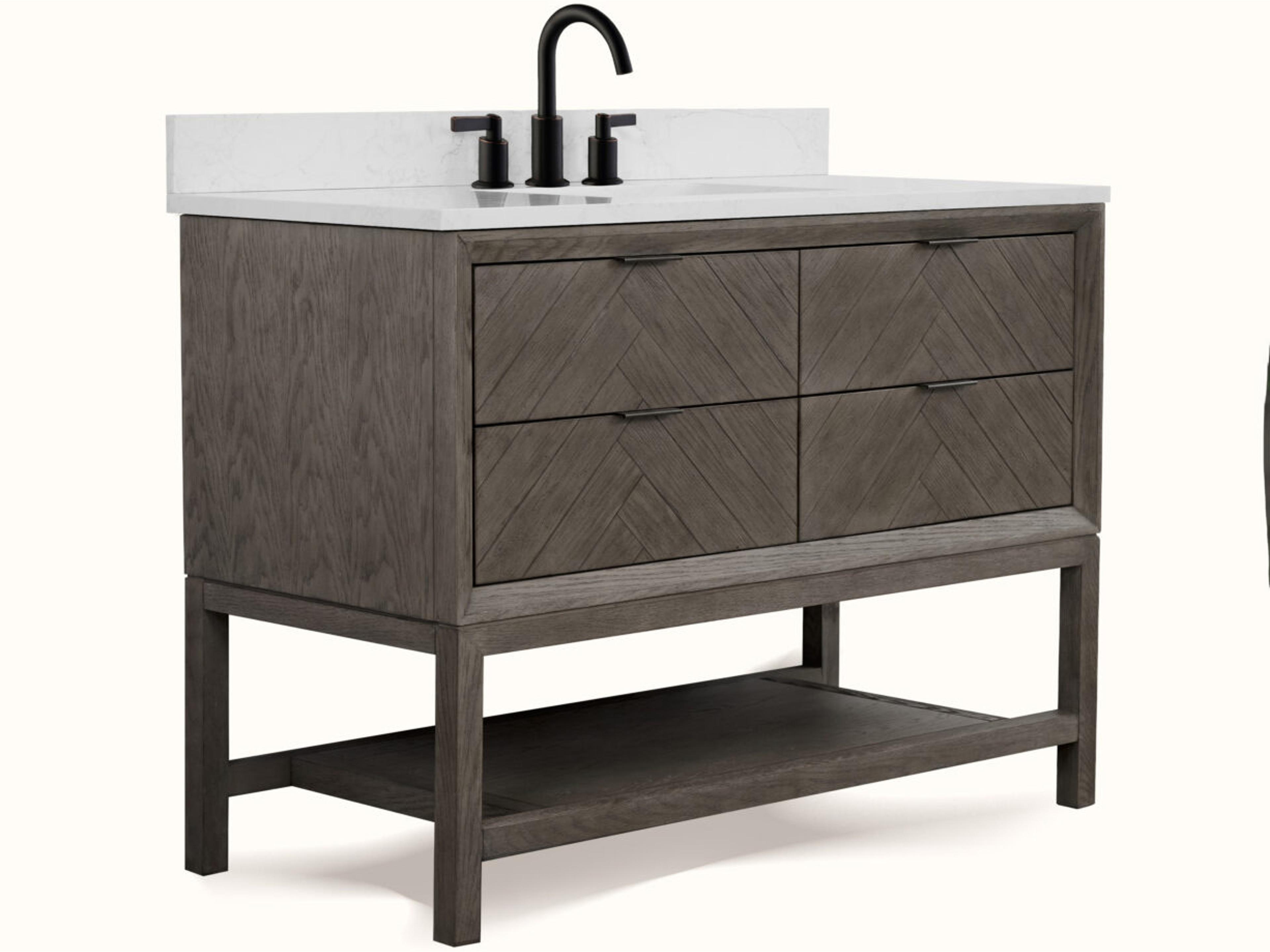 Wh Series Grey Oak Vanity