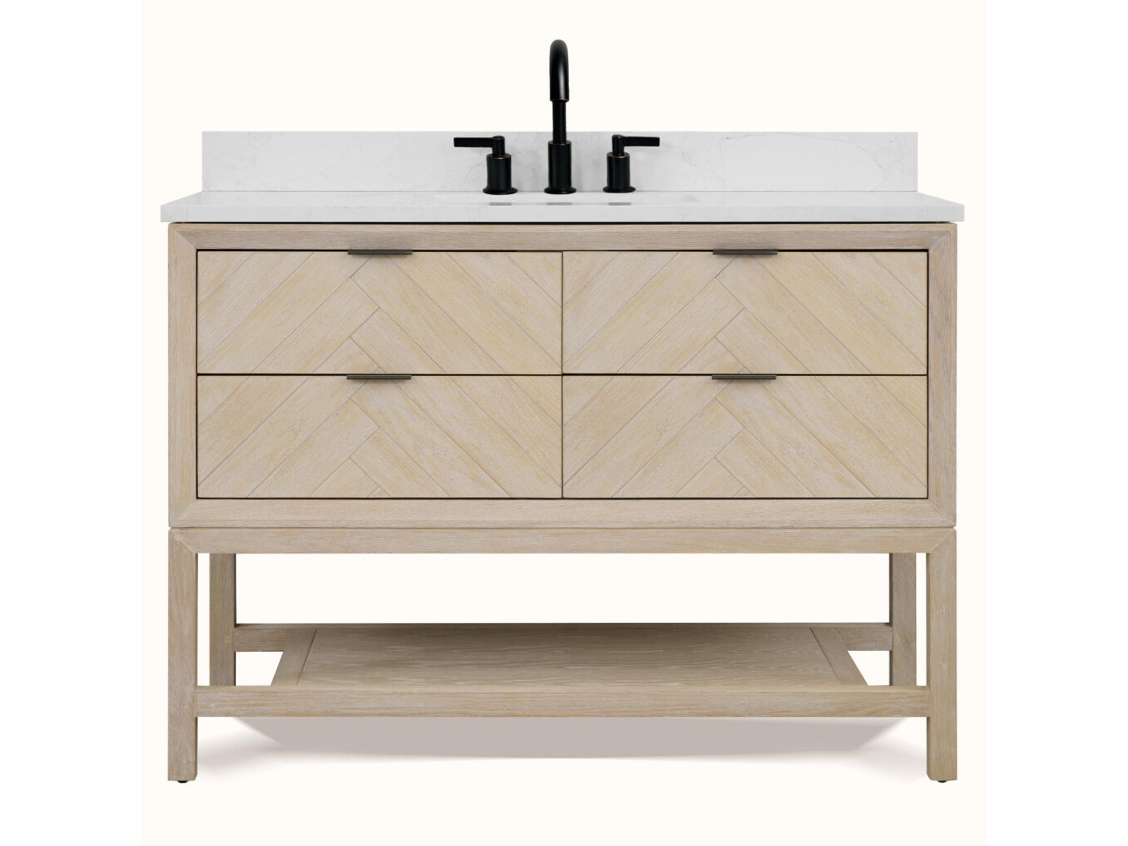 Legion Furniture Wh Series Whitewashed Oak Vanity
