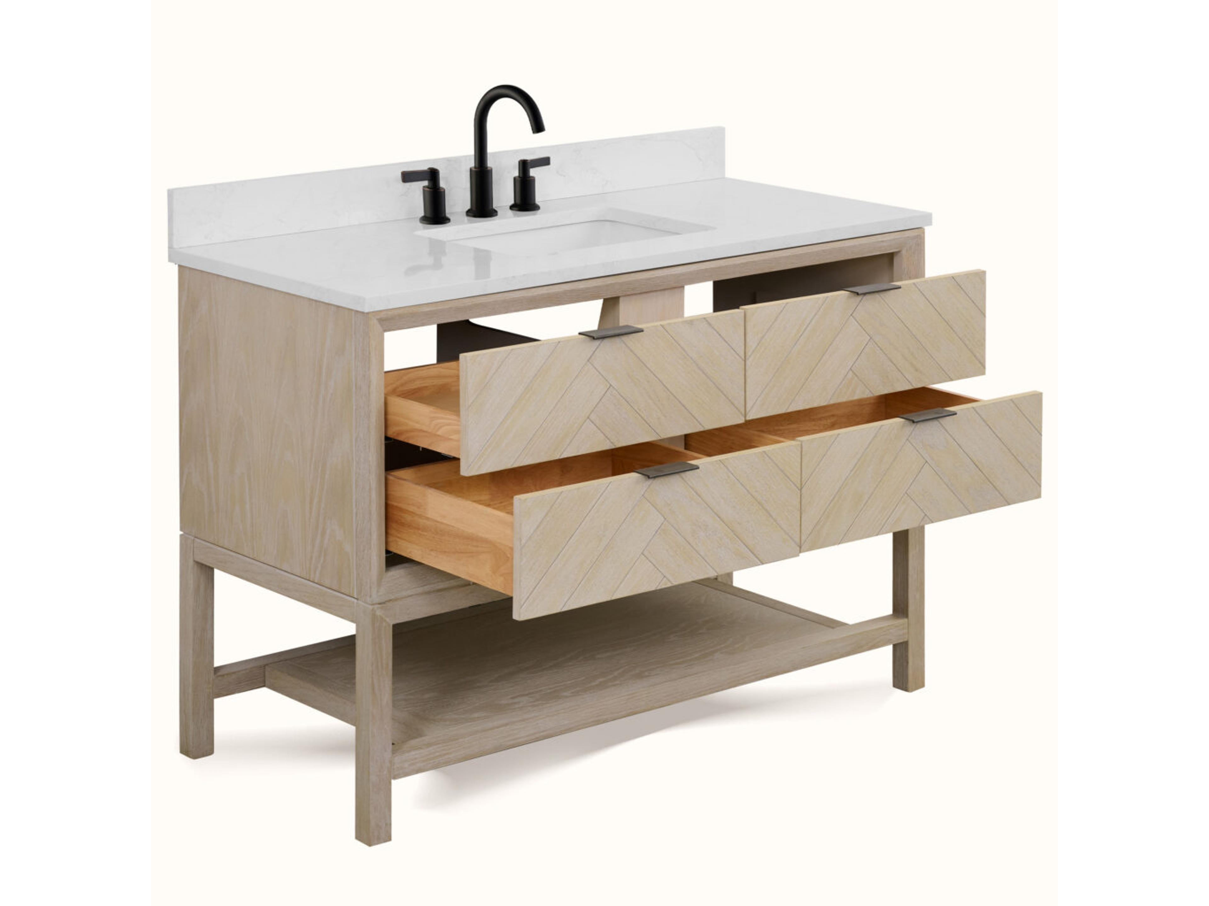 Legion Furniture Wh Series Whitewashed Oak Vanity