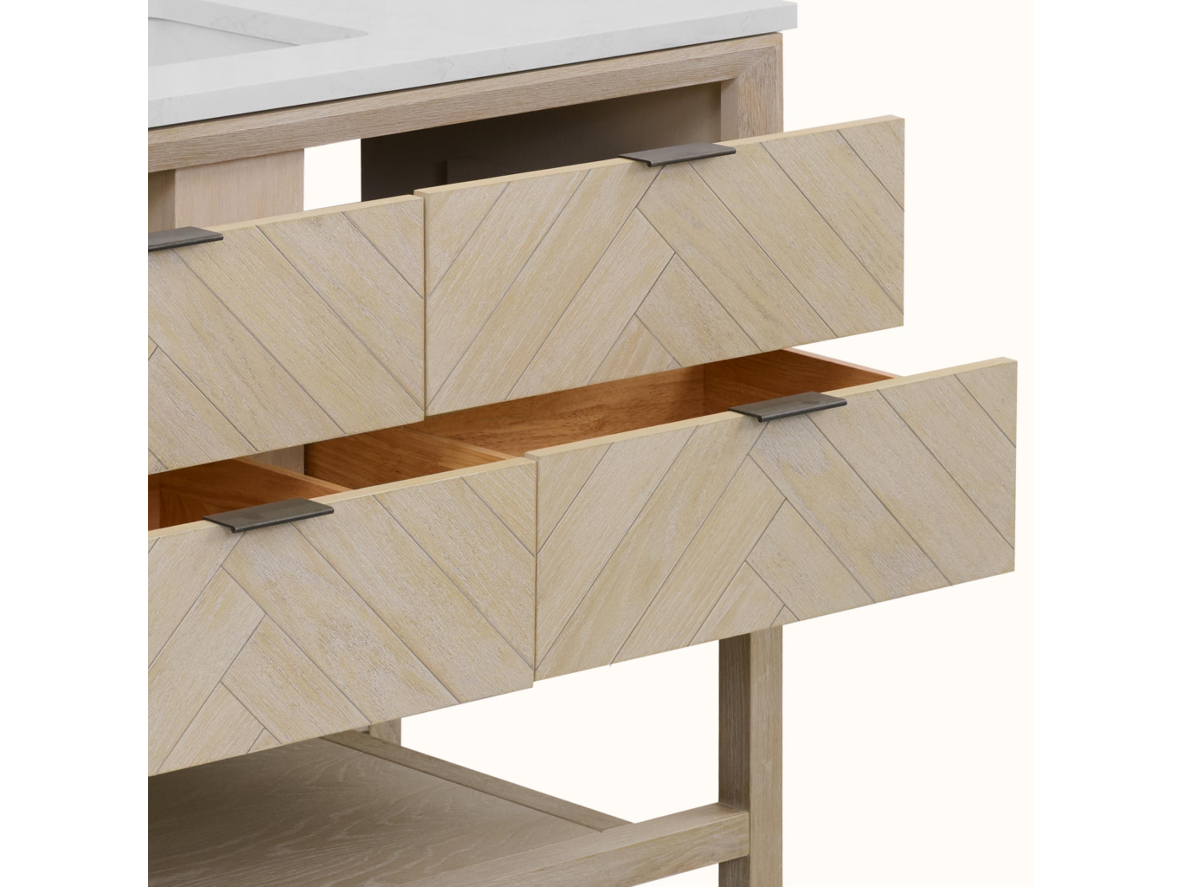 Legion Furniture Wh Series Whitewashed Oak Vanity