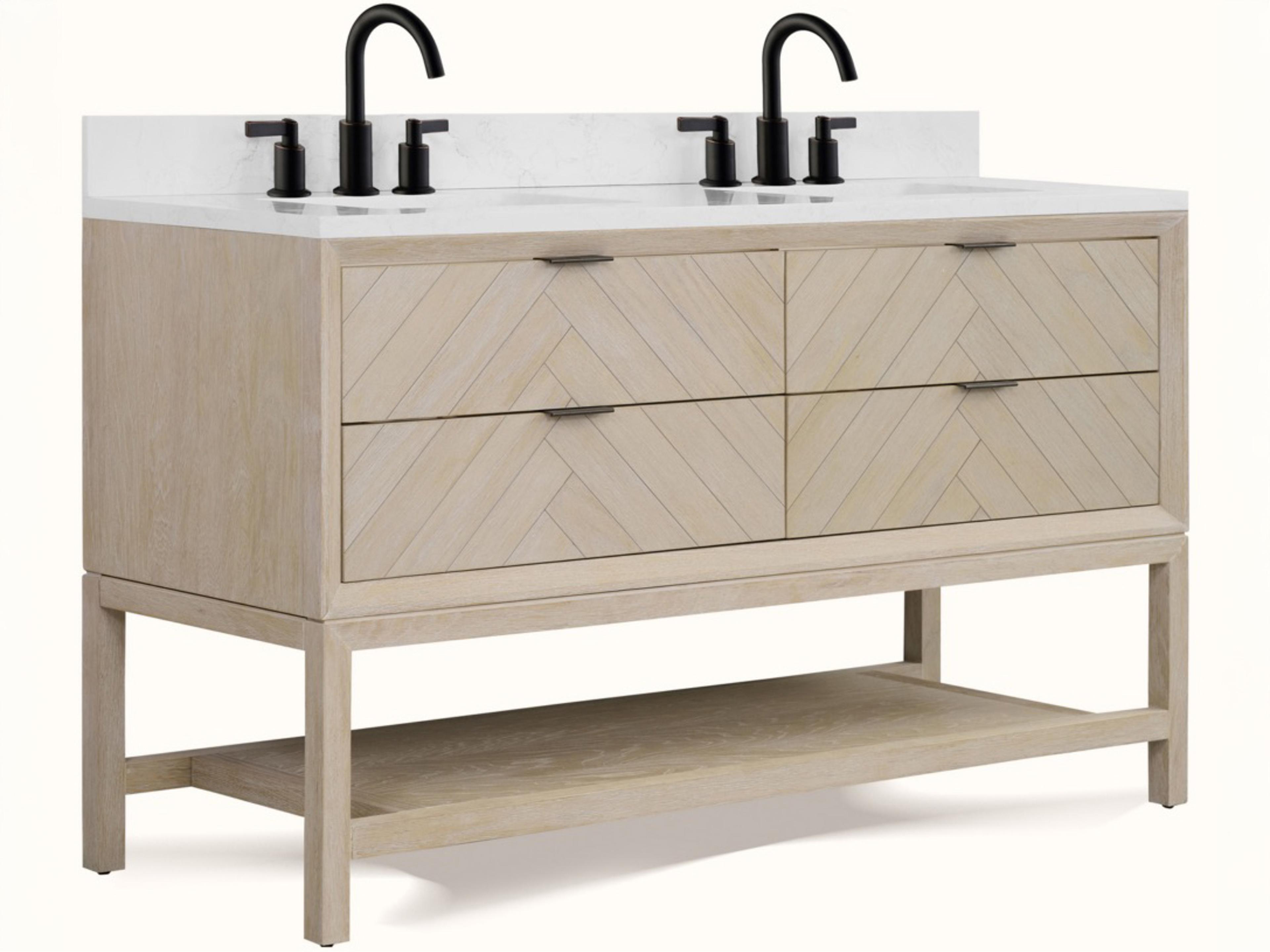 Legion Furniture Wh Series Whitewashed Oak Vanity