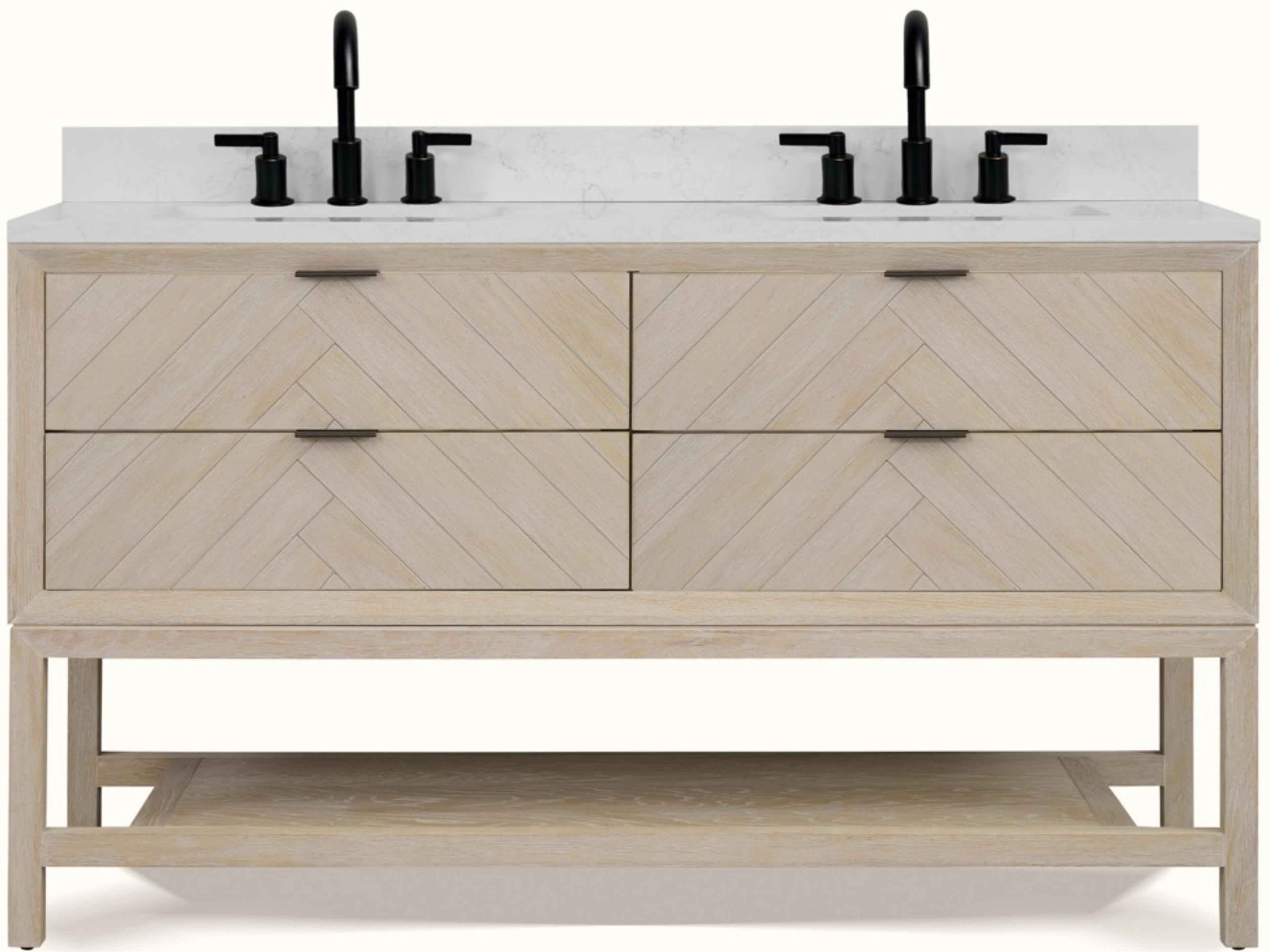 Legion Furniture Wh Series Whitewashed Oak Vanity