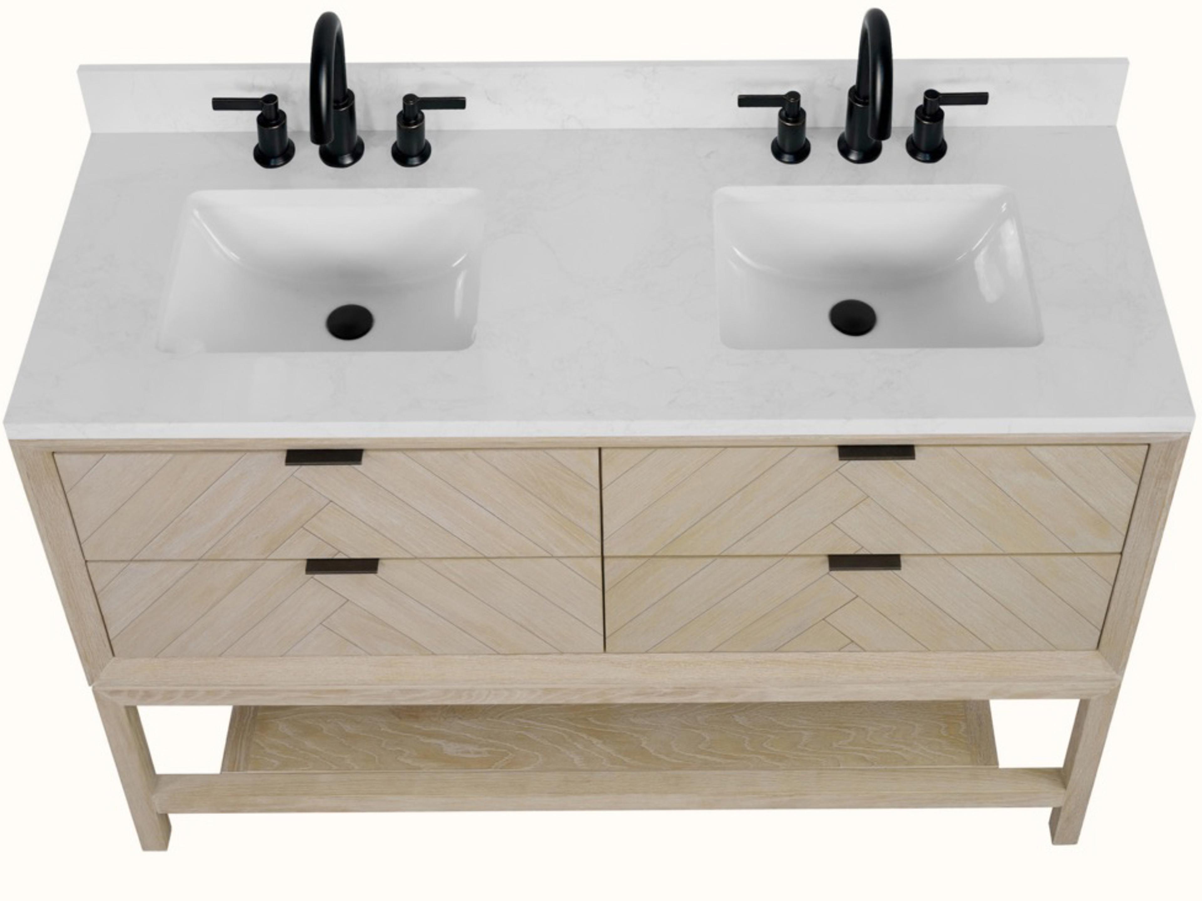 Legion Furniture Wh Series Whitewashed Oak Vanity