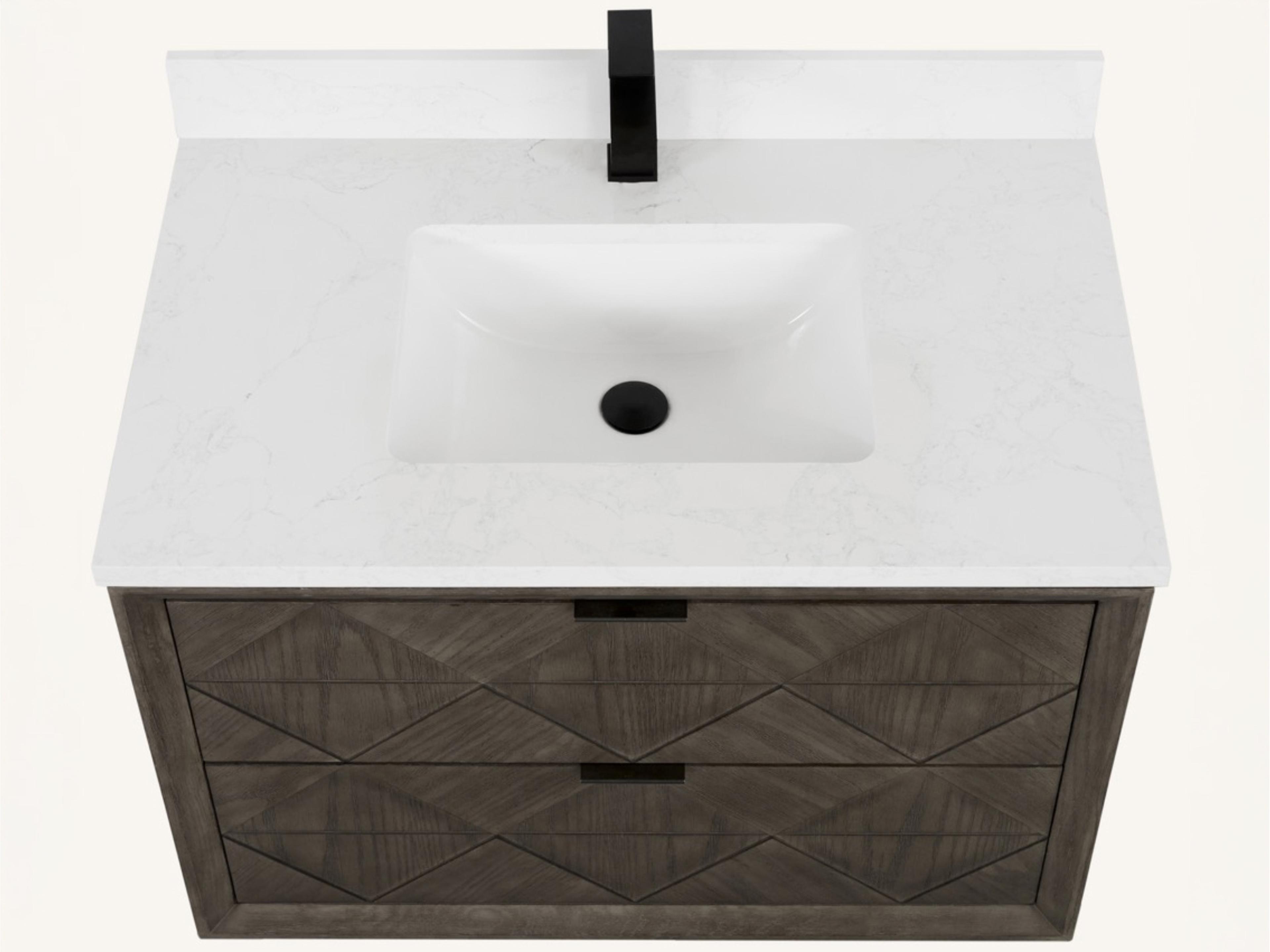 Legion Furniture Wh Series Grey Oak Vanity