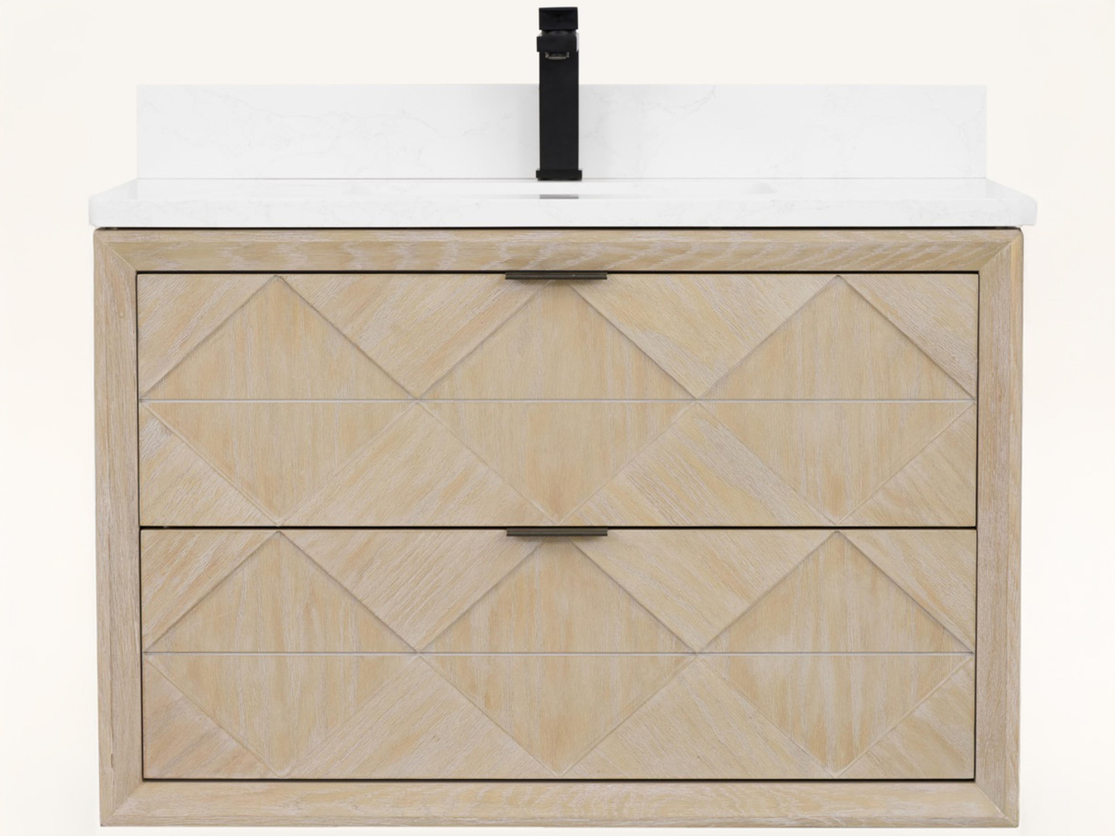 Legion Furniture Wh Series Whitewashed Oak Vanity