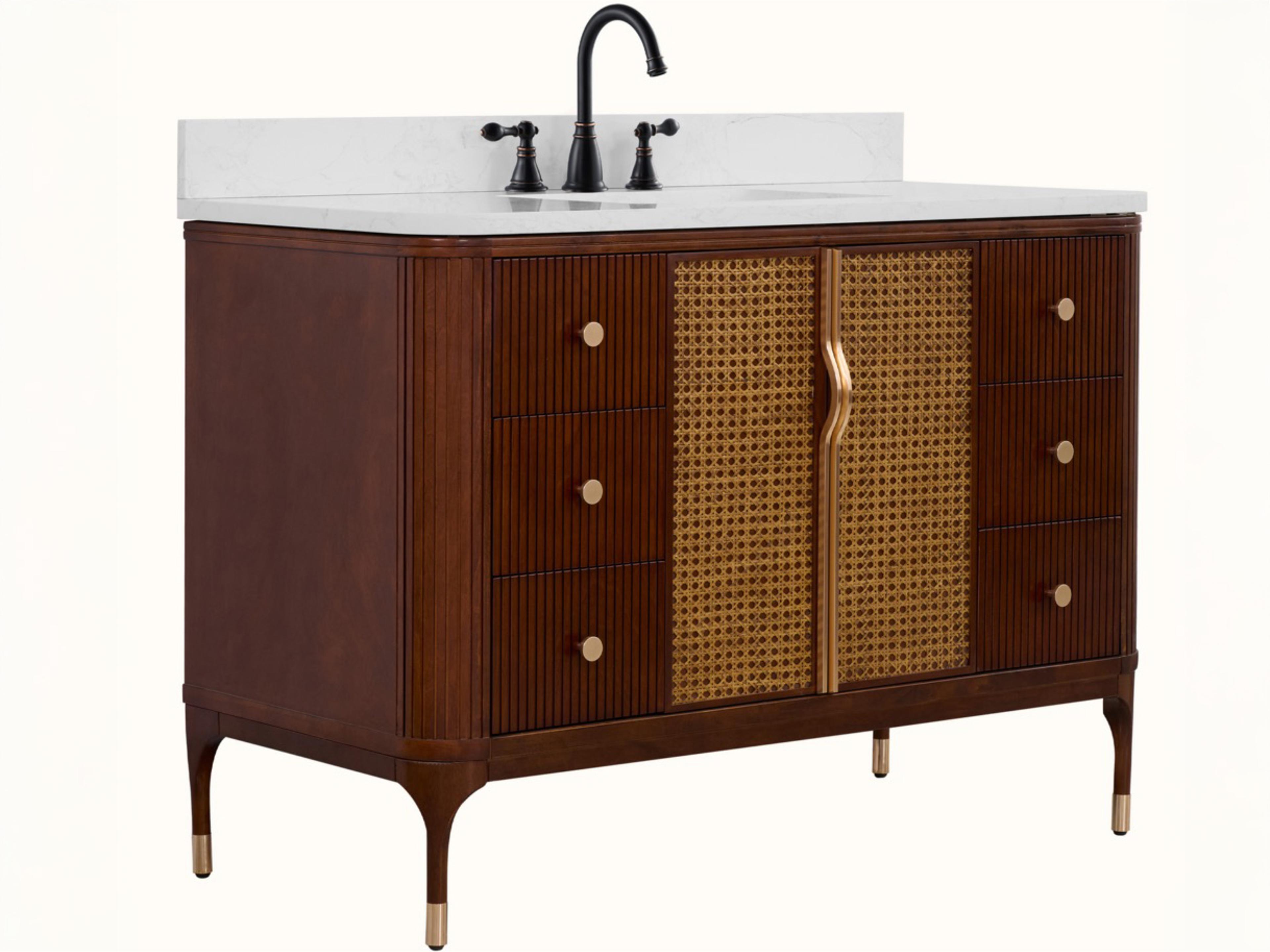 Wh Series Brown Birch Vanity