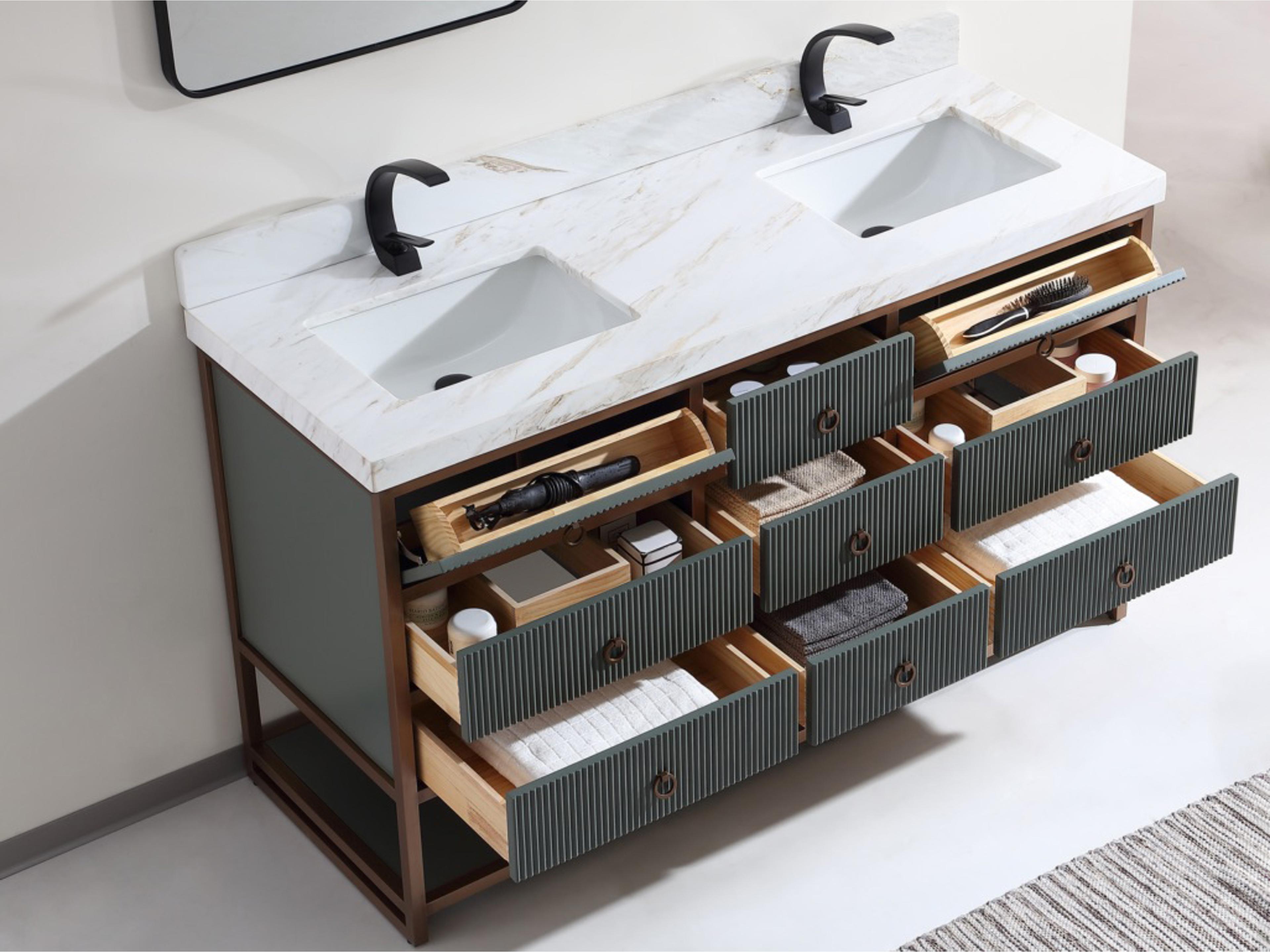 Legion Furniture Wk Series Pewter Green Vanity