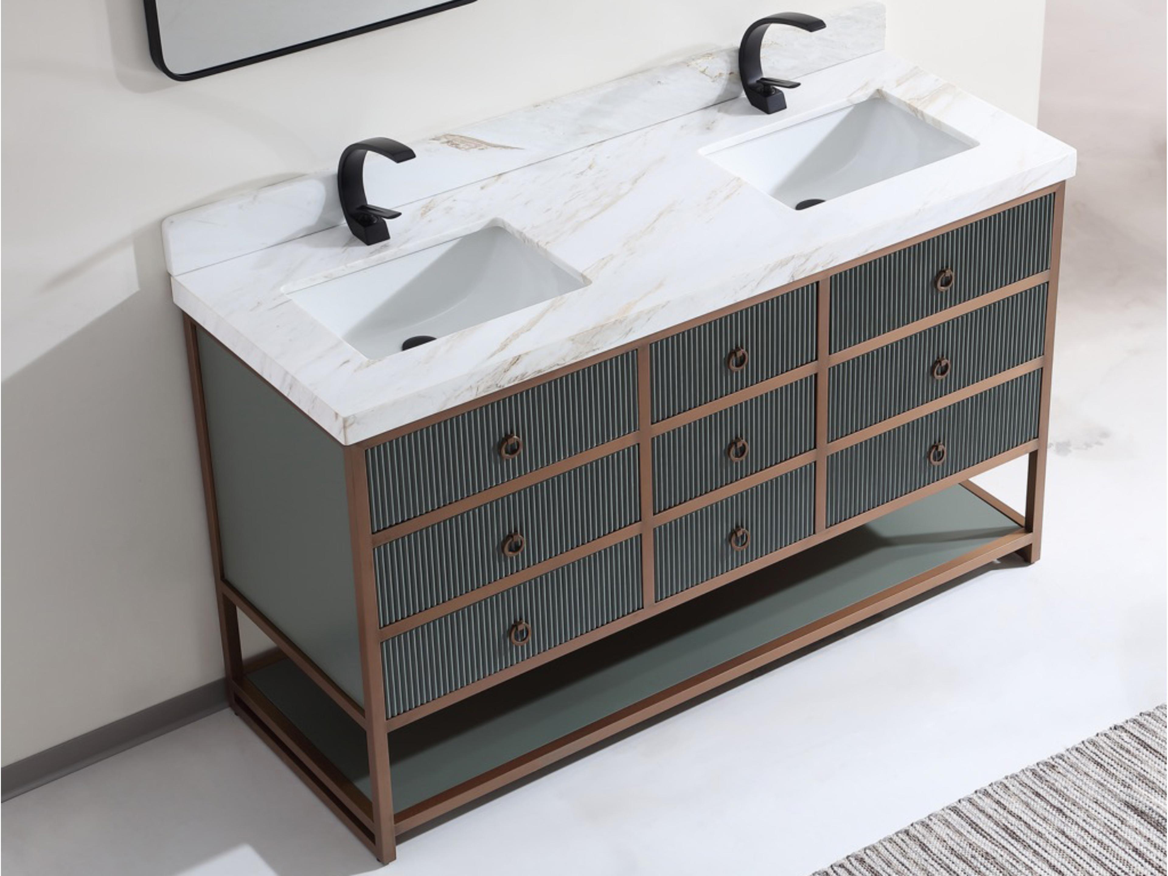 Legion Furniture Wk Series Pewter Green Vanity