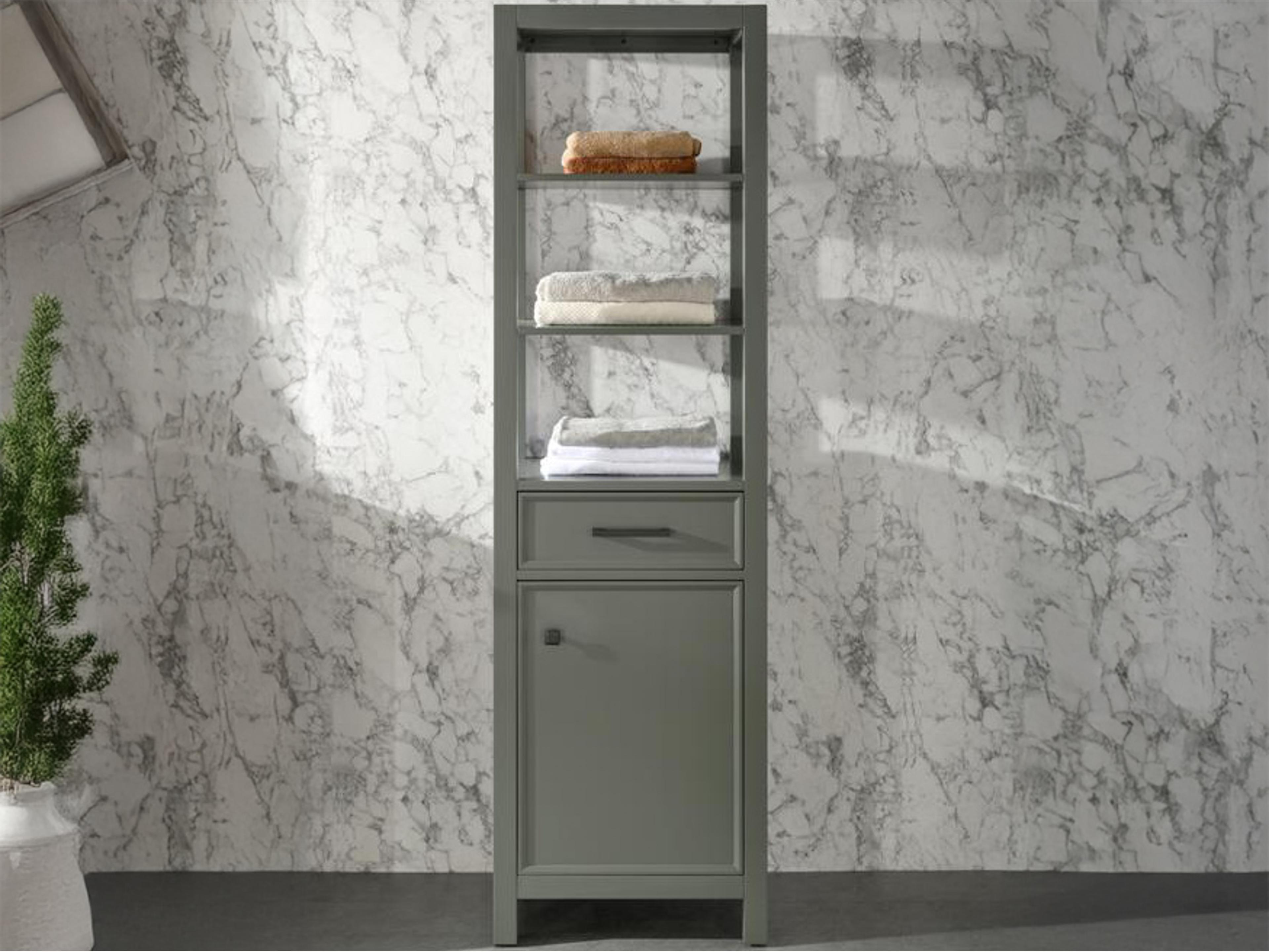 Wlf Series Pewter Green Linen Cabinet