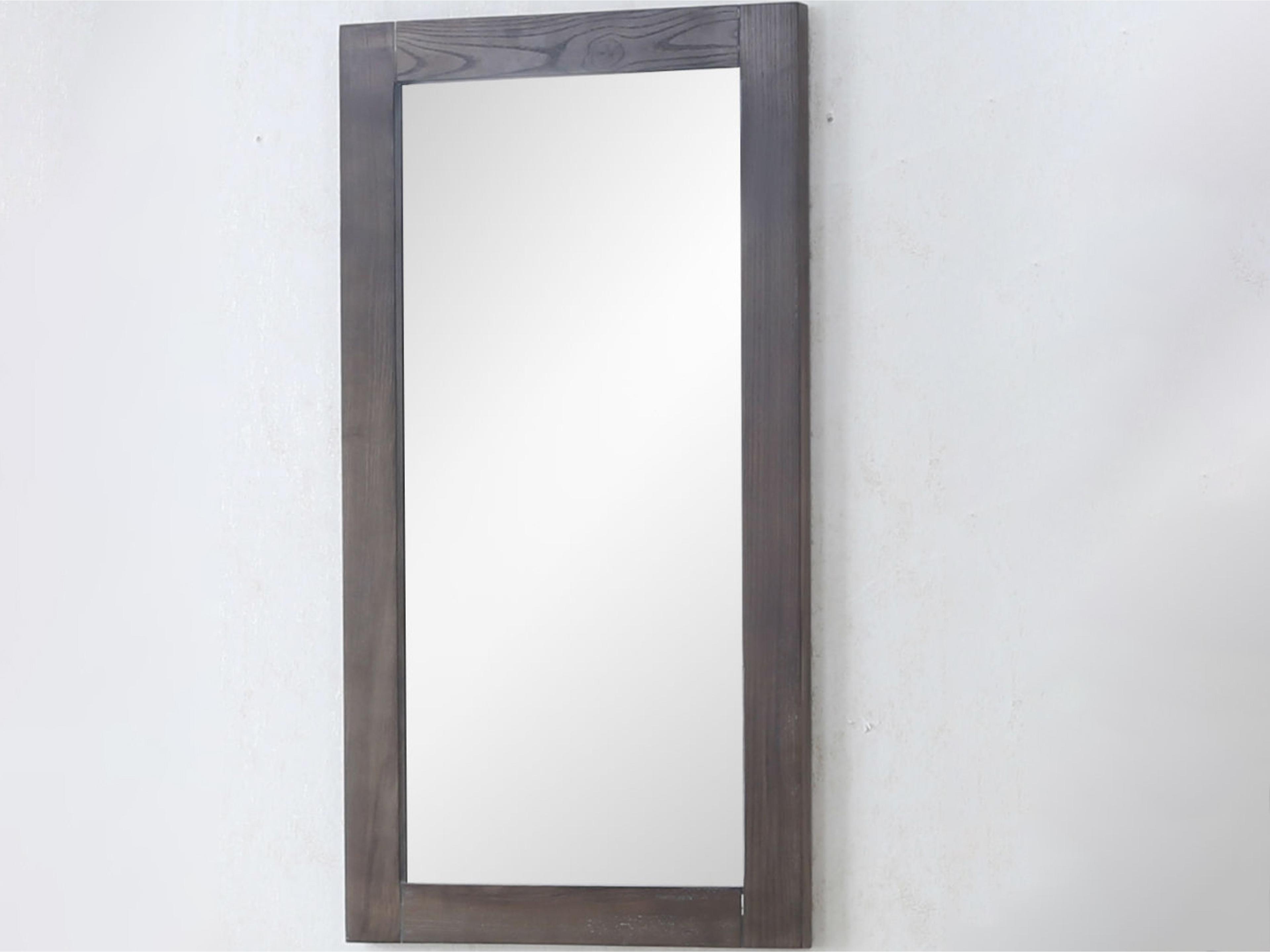 Wlf Series Sink Vanity Brown Wall Mirror Vertical