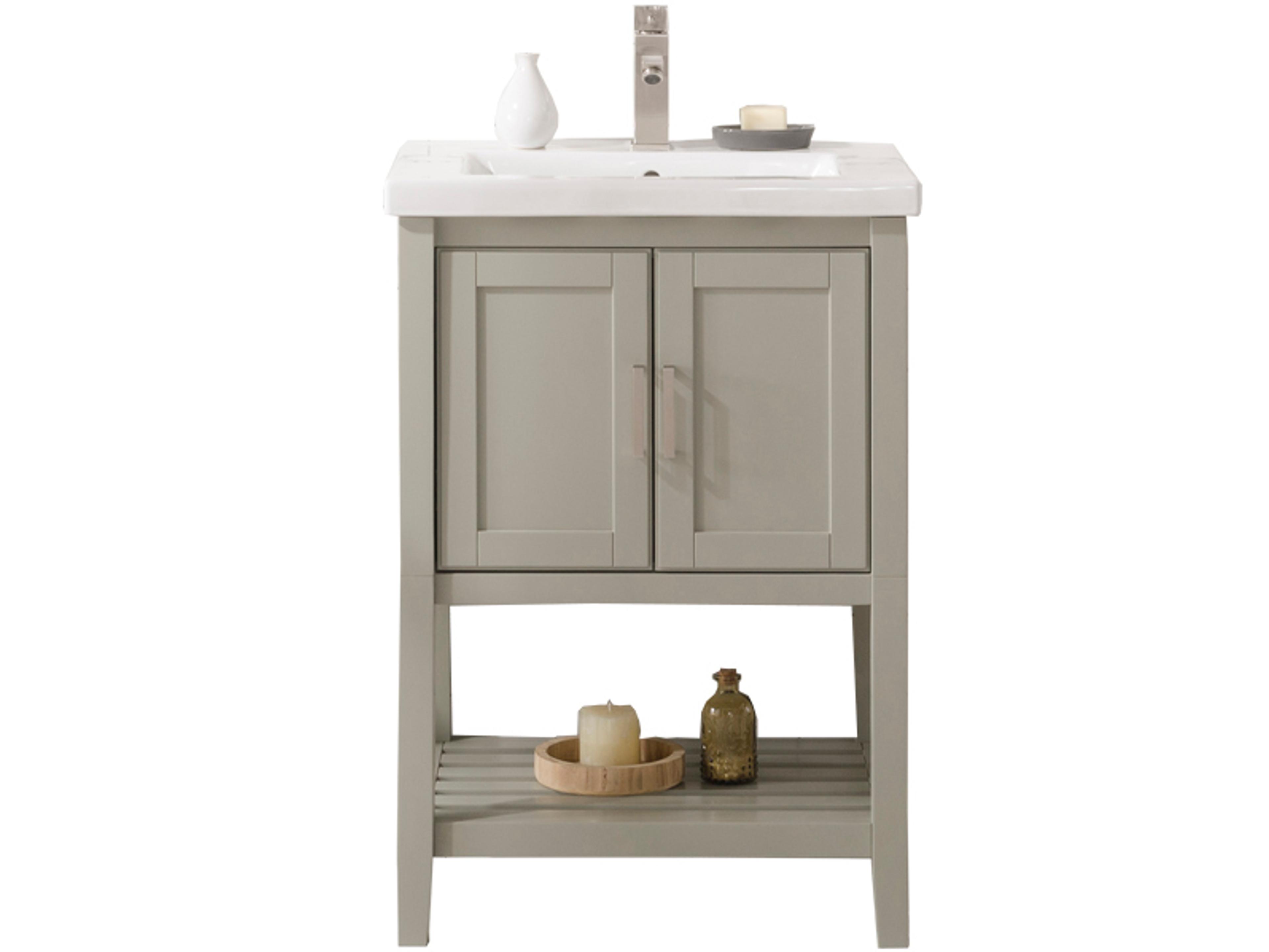 Wlf Series White Gray Vanity