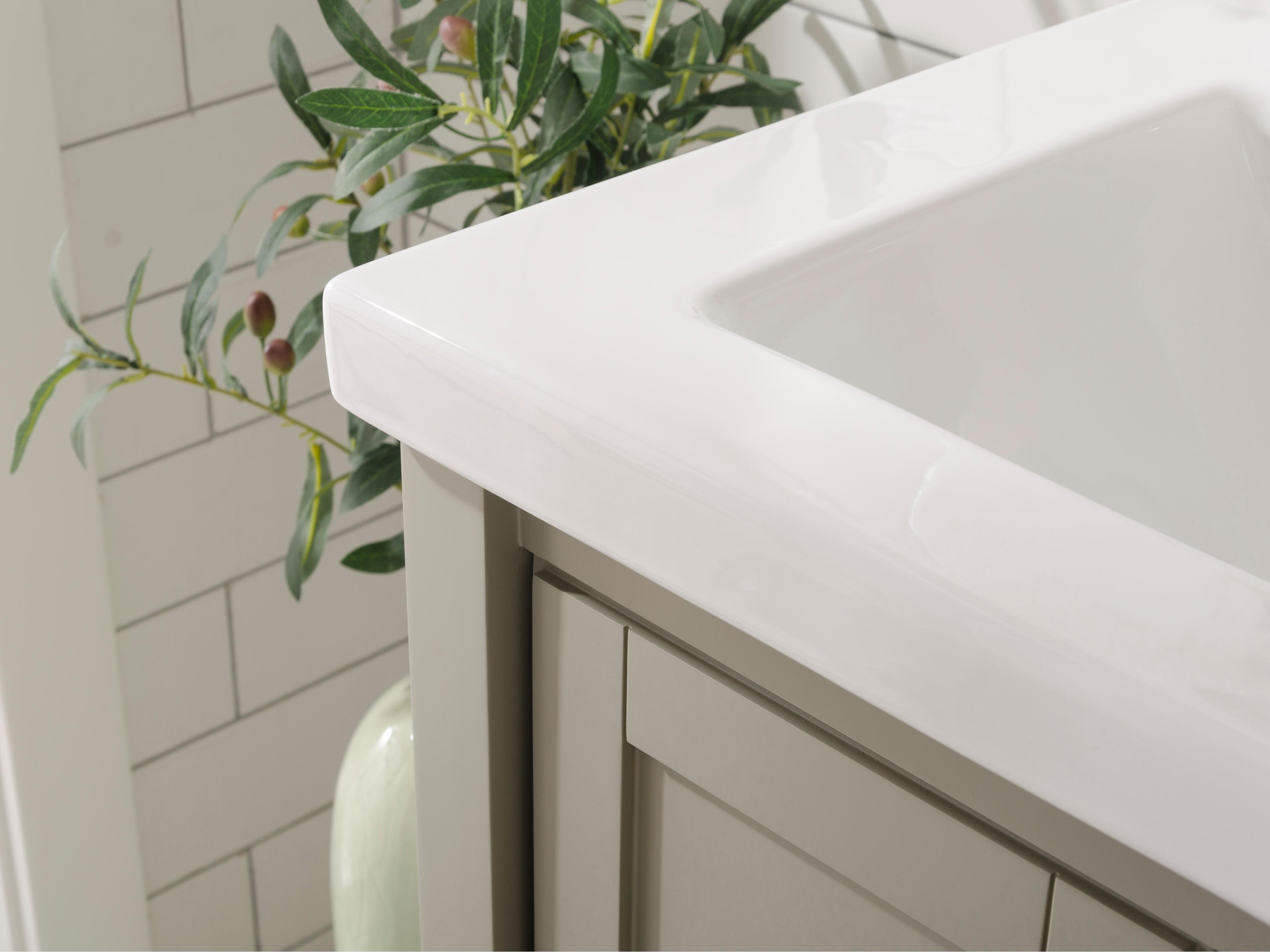Legion Furniture Wlf Series White Gray Vanity