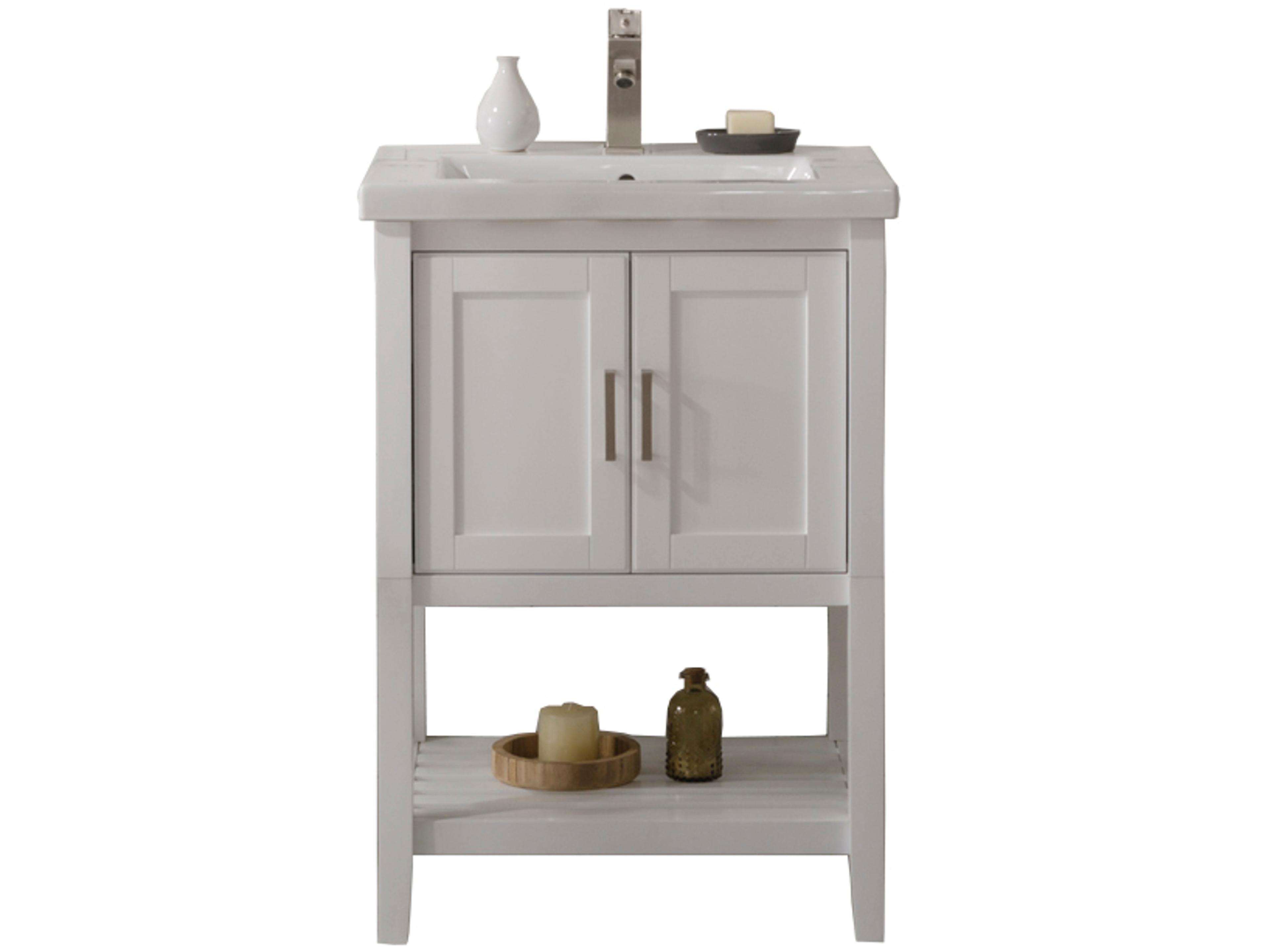 Wlf Series White Vanity