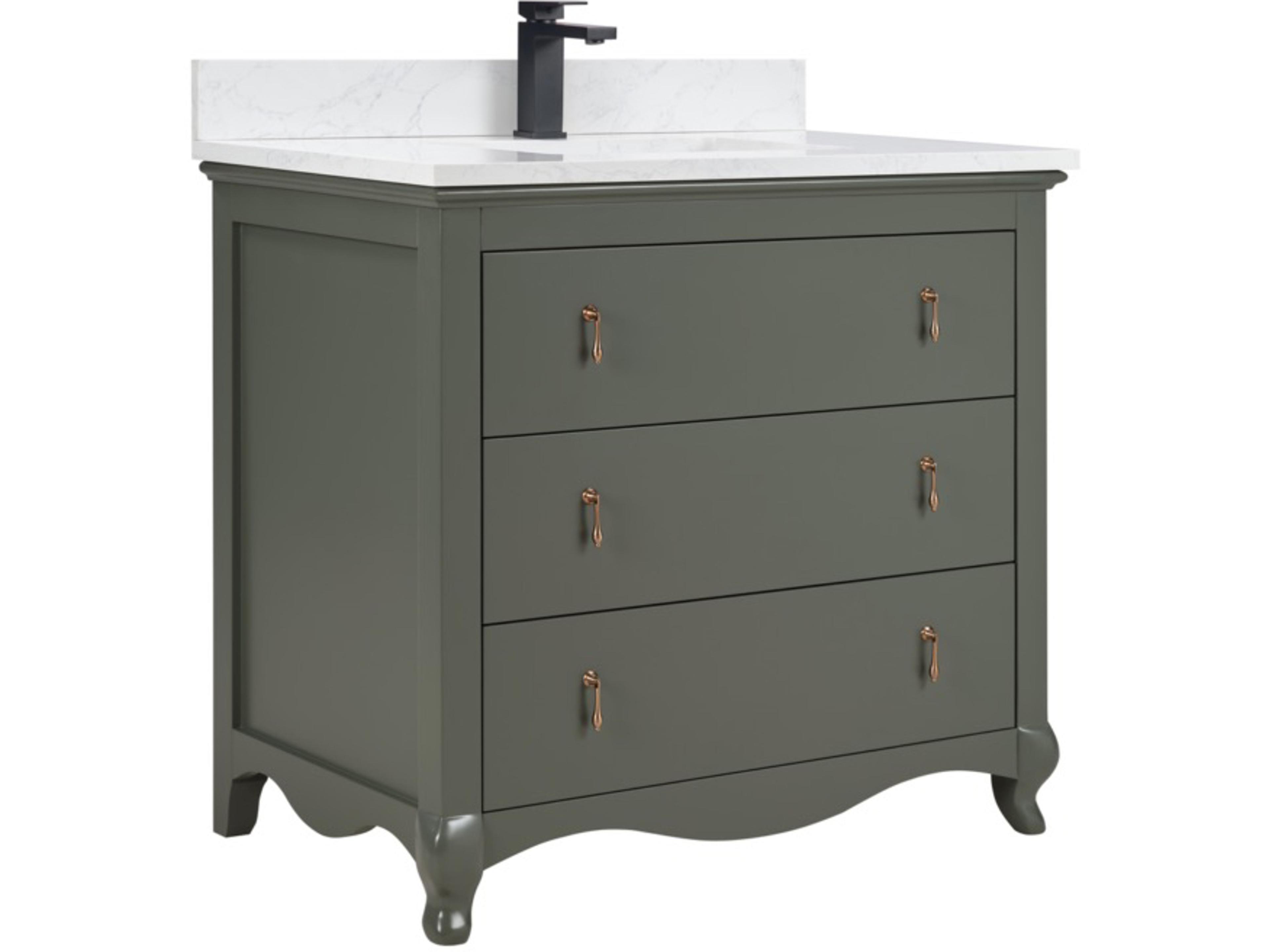 Ws Series Pewter Green Vanity