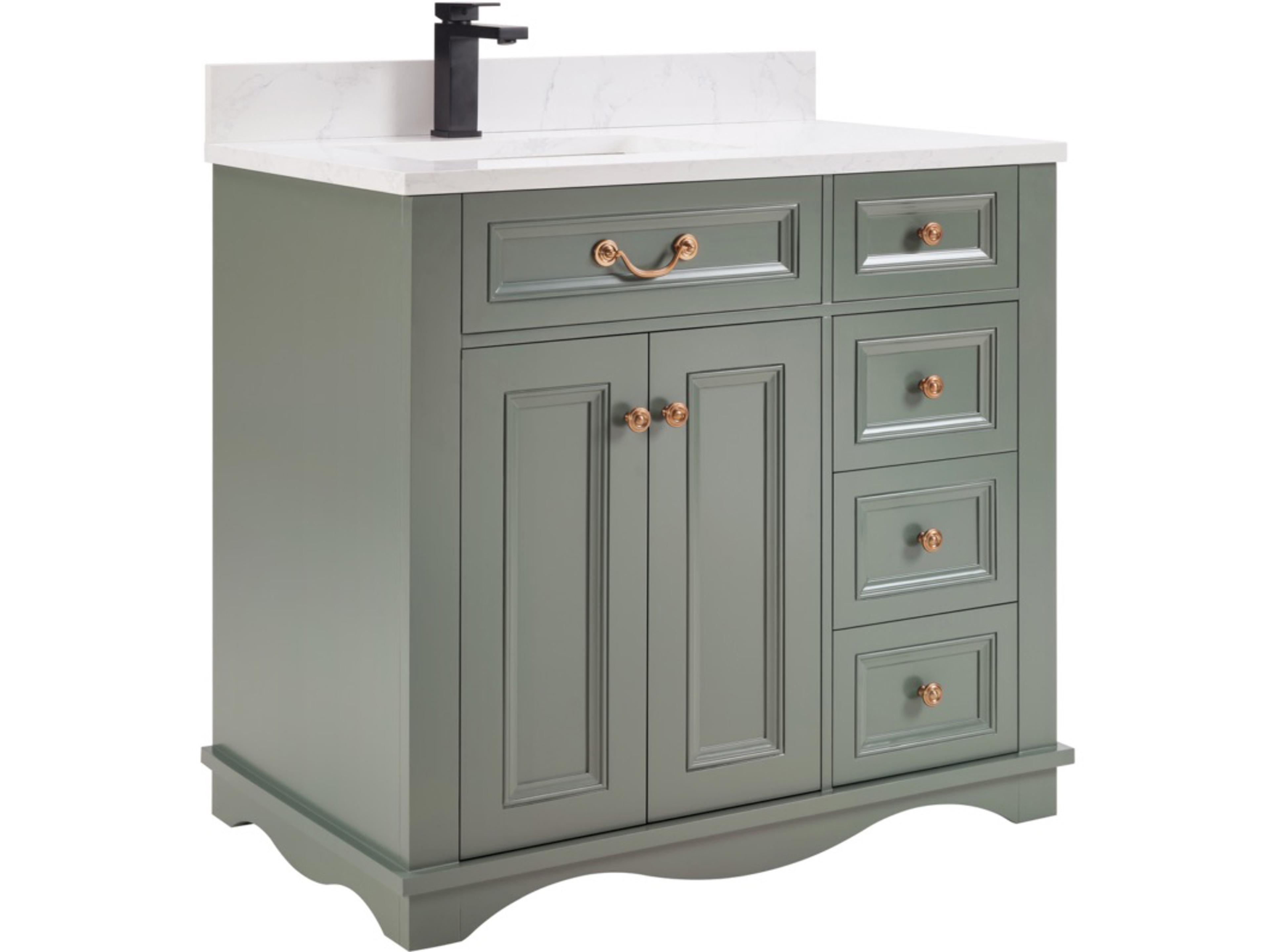 Ws Series Pewter Green Vanity
