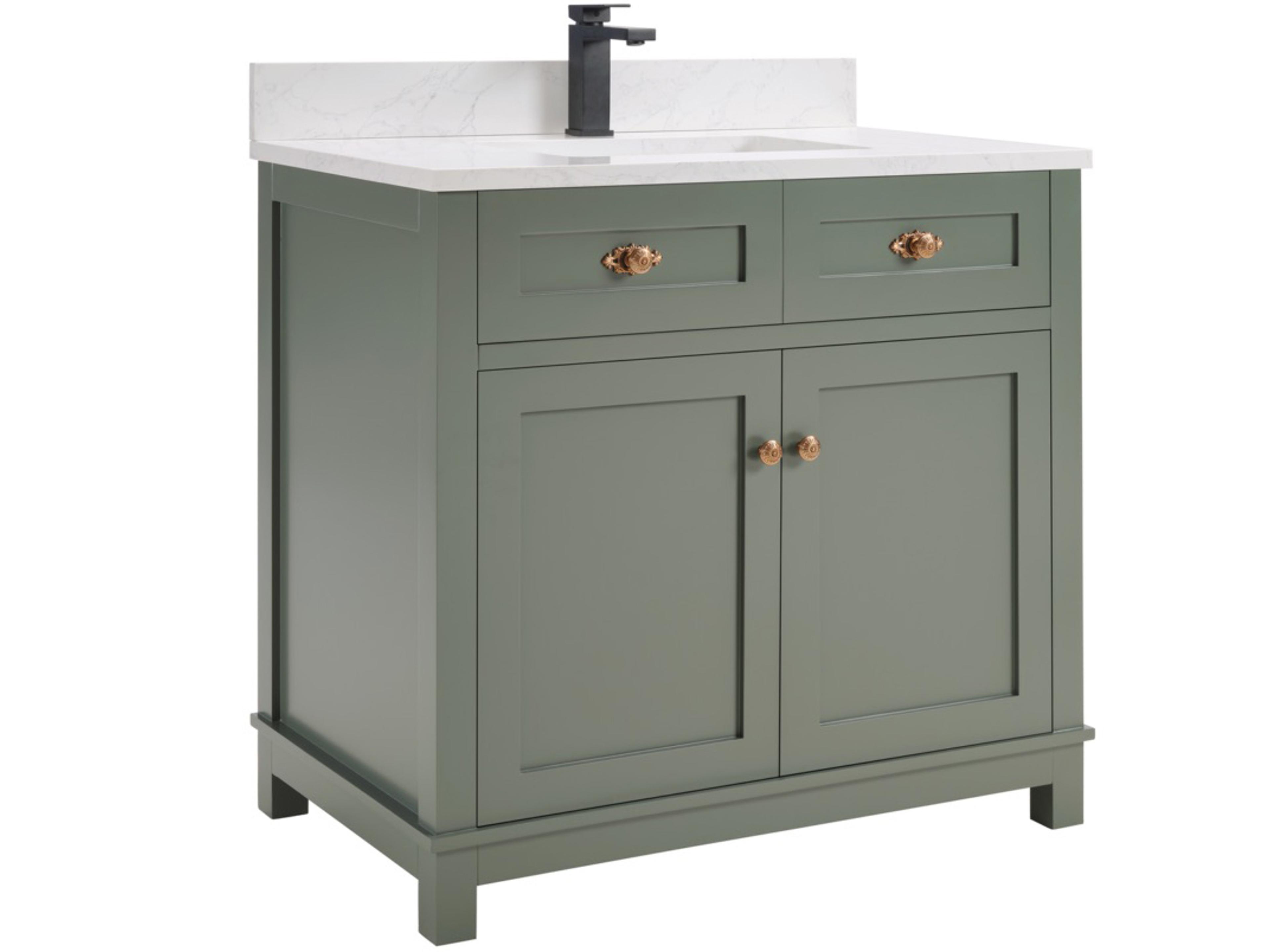Ws Series Pewter Green Vanity