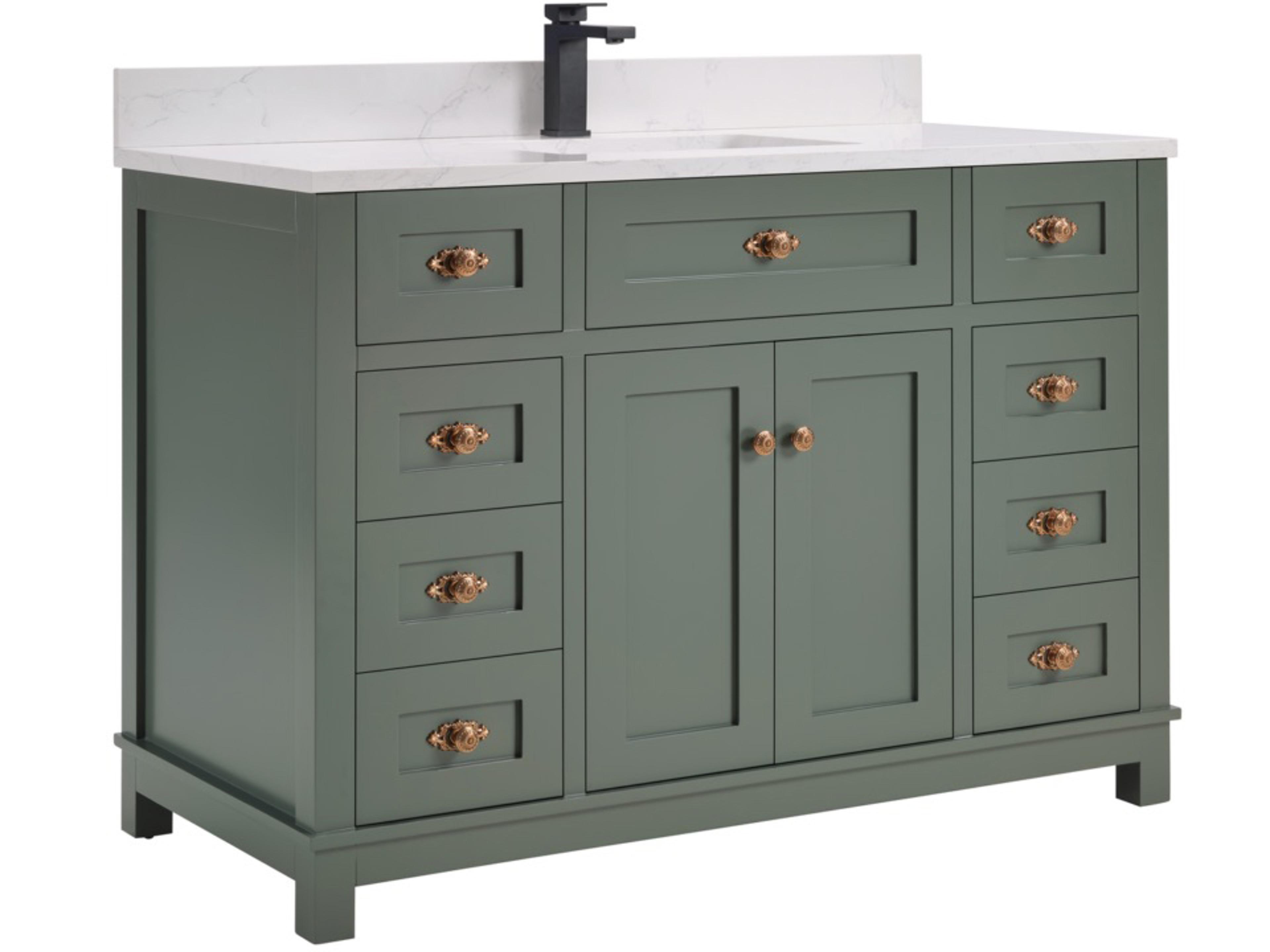 Ws Series Pewter Green Vanity