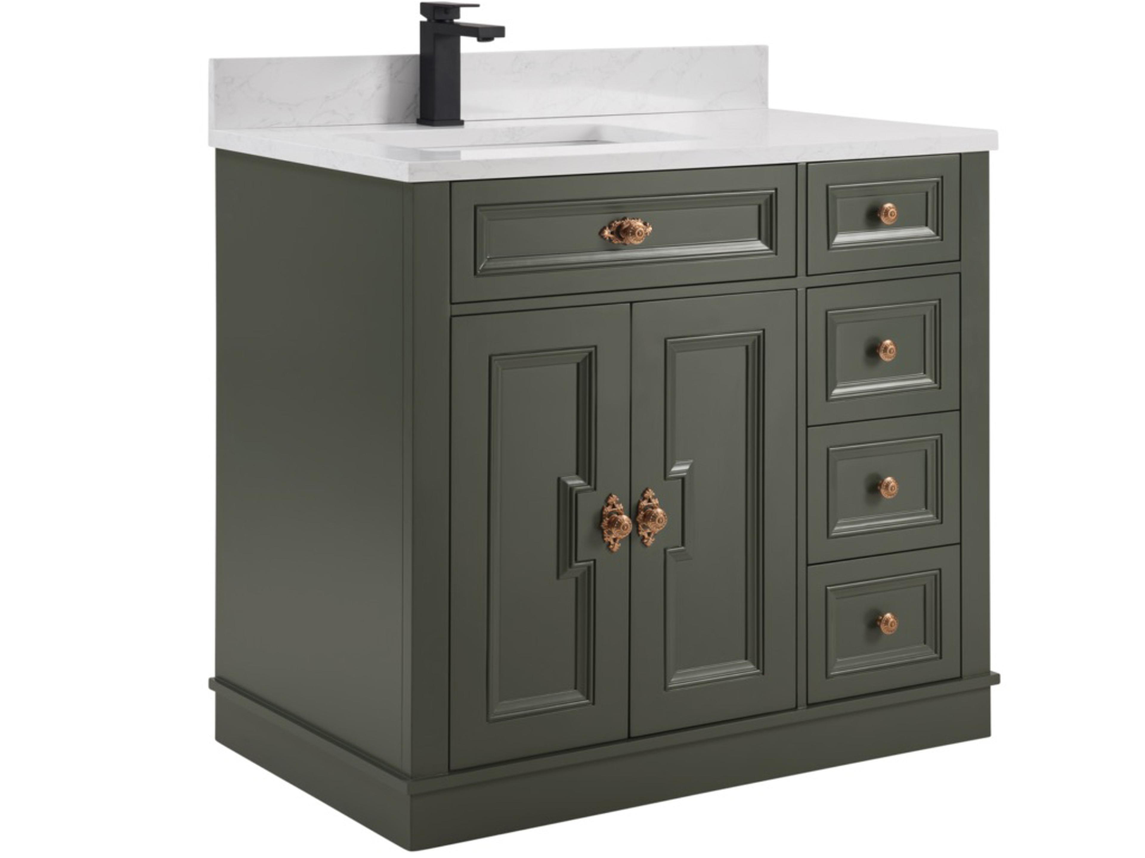 Ws Series Pewter Green Vanity