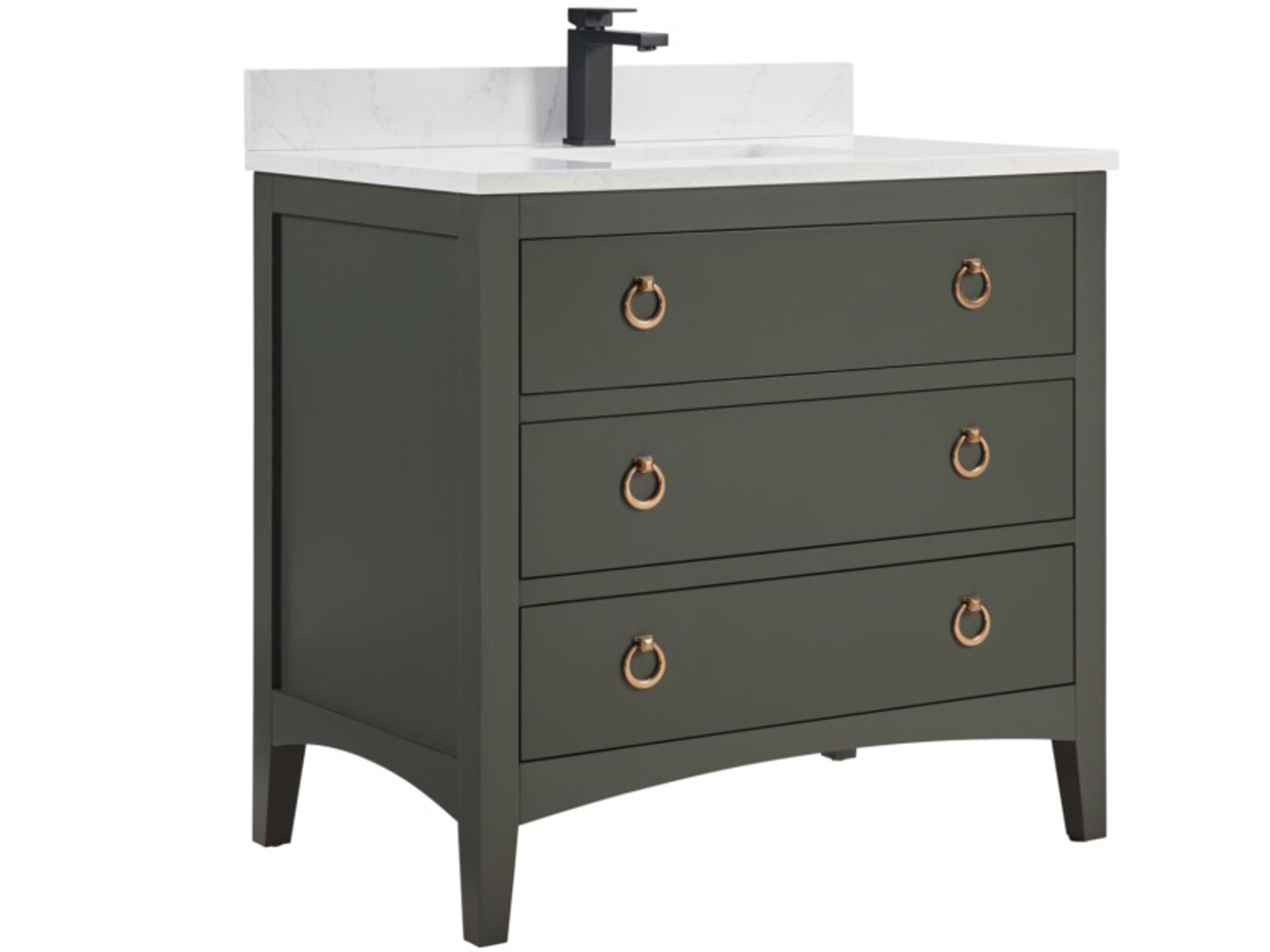 Ws Series Pewter Green Vanity