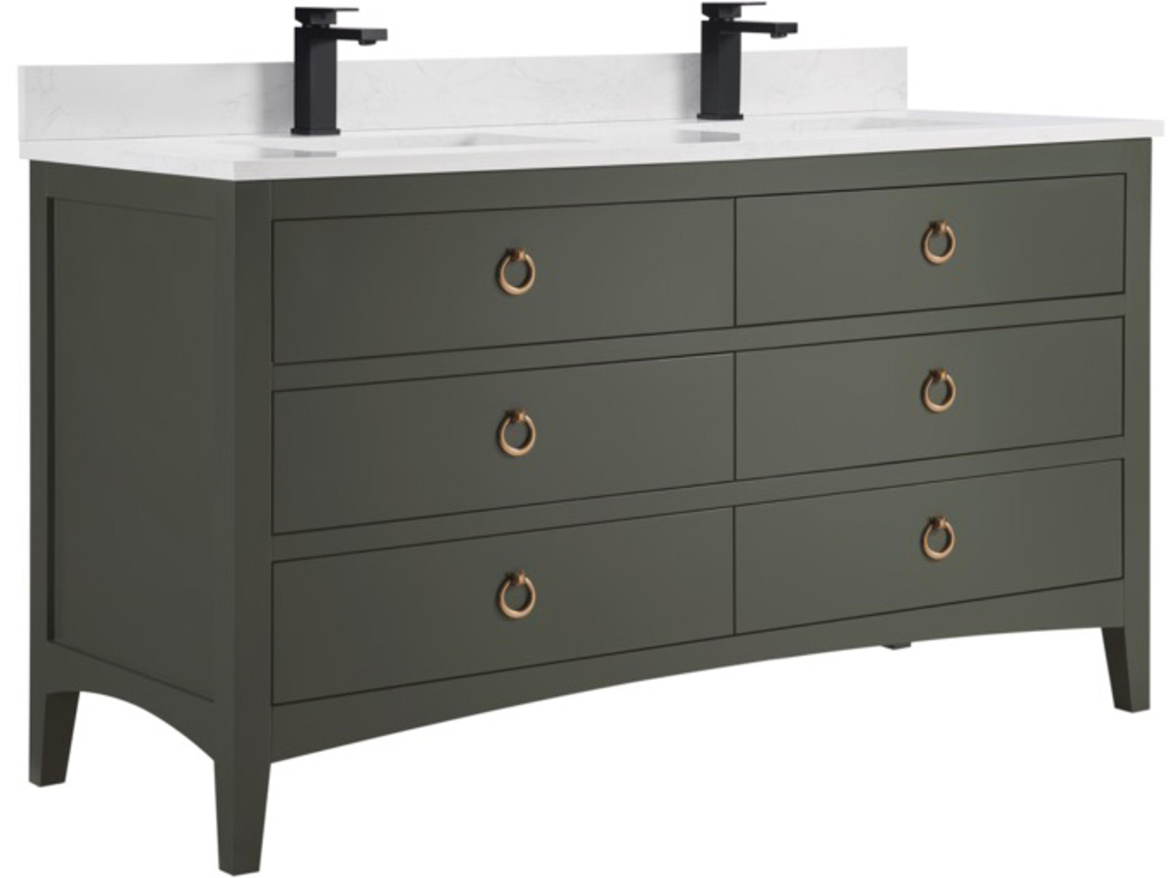 Ws Series Pewter Green Vanity