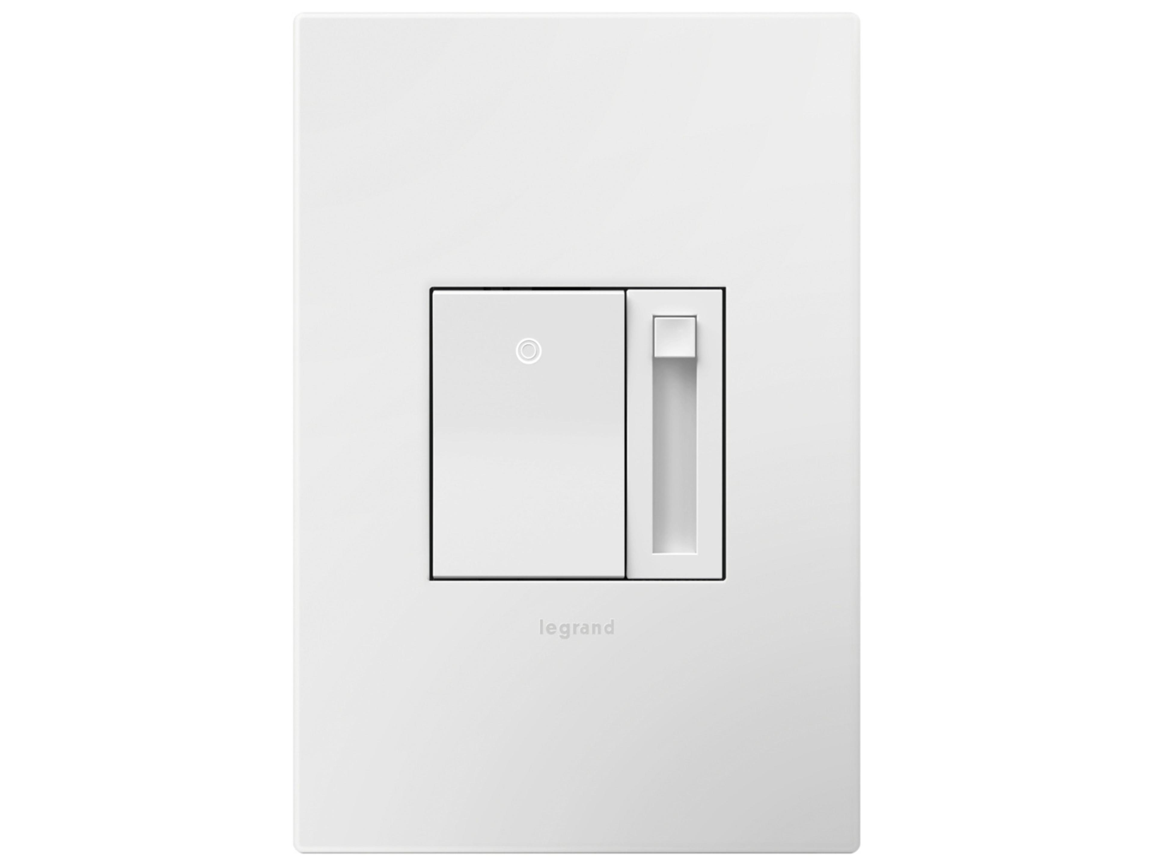 Paddle White LED Advanced Dimmer with Microban
