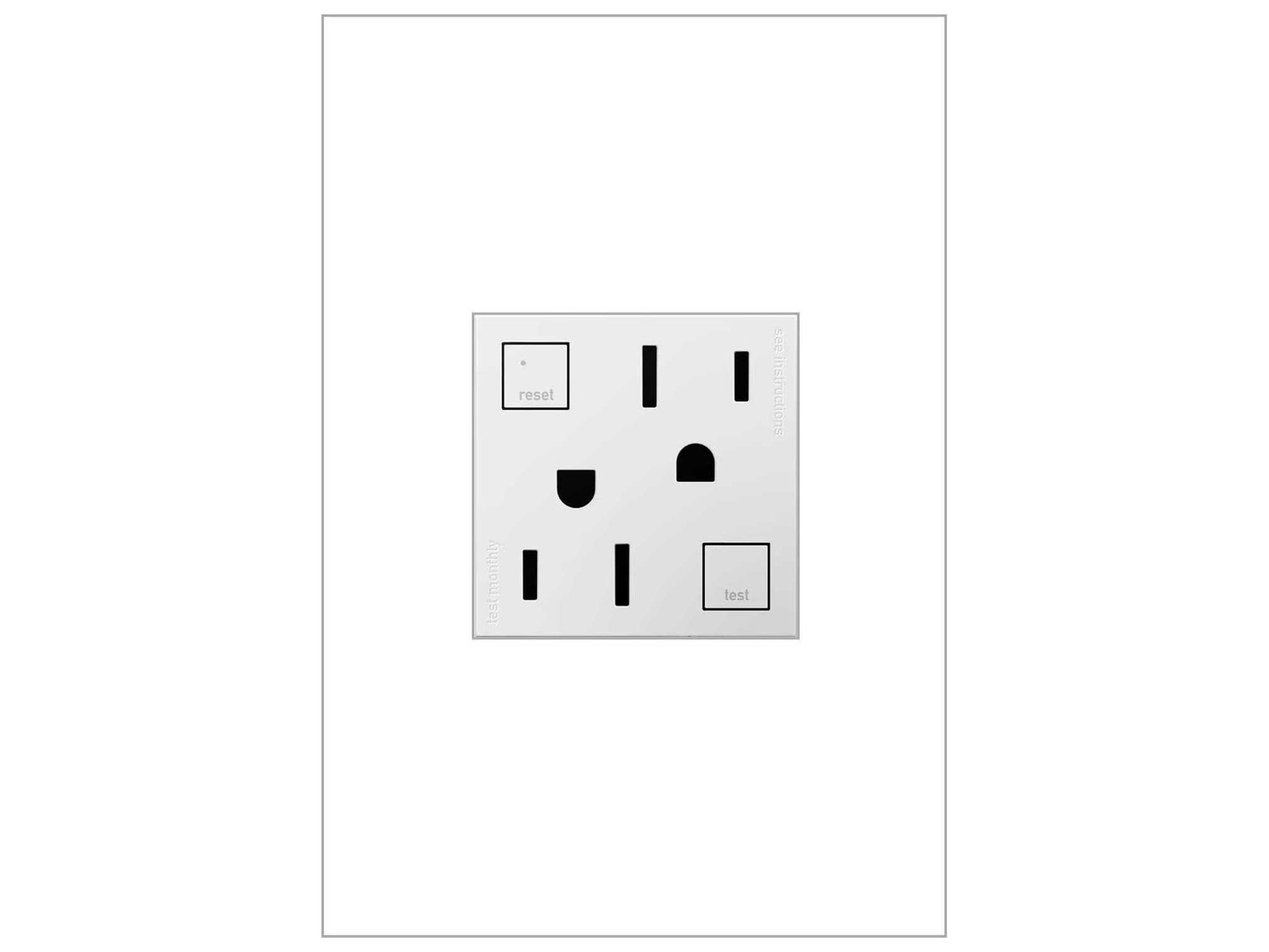 Legrand Outlets White 15A Tamper-Resistant GFCI