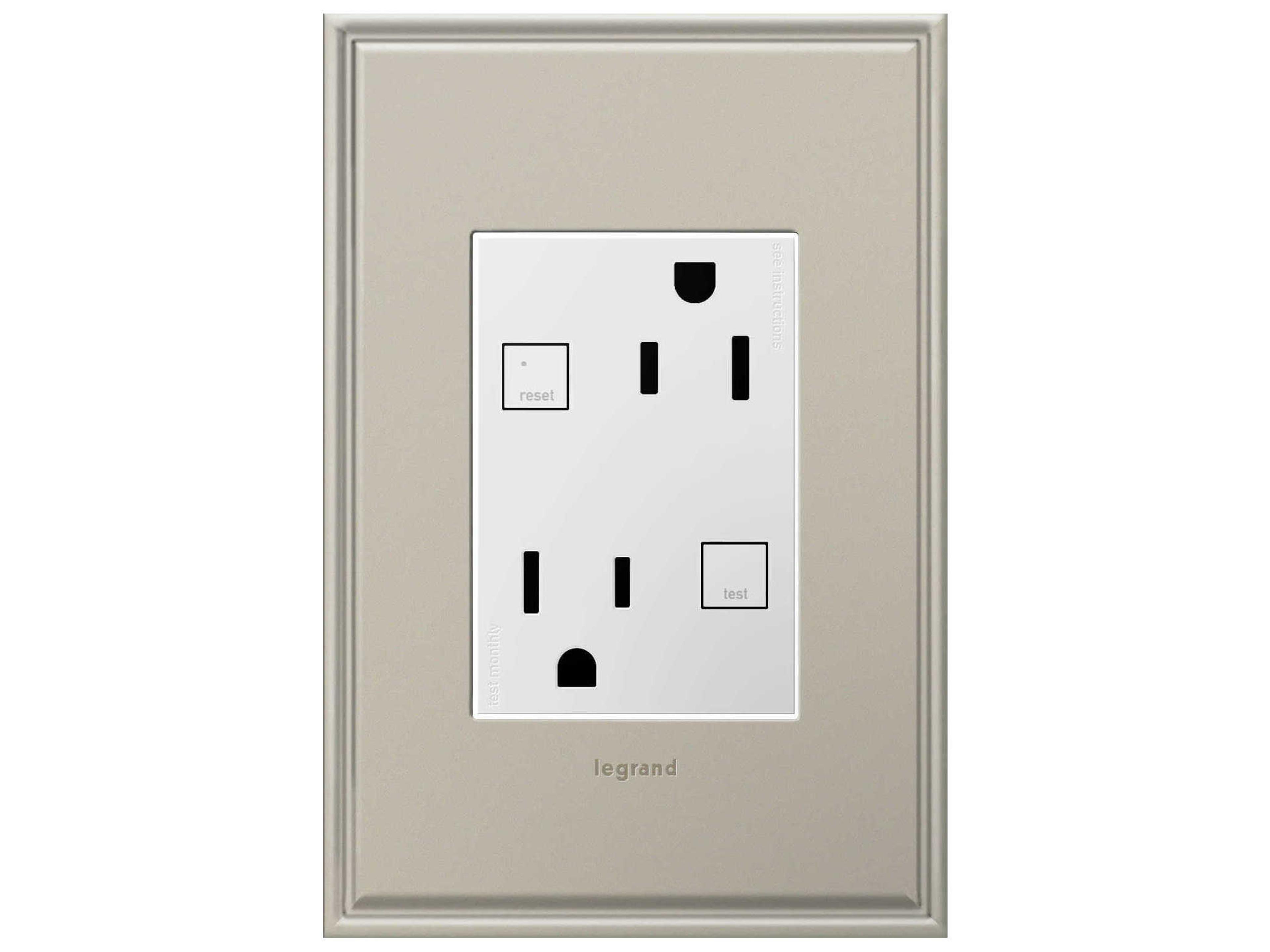 Legrand Outlets White Plus-Size 15A Tamper-Resistant GFCI