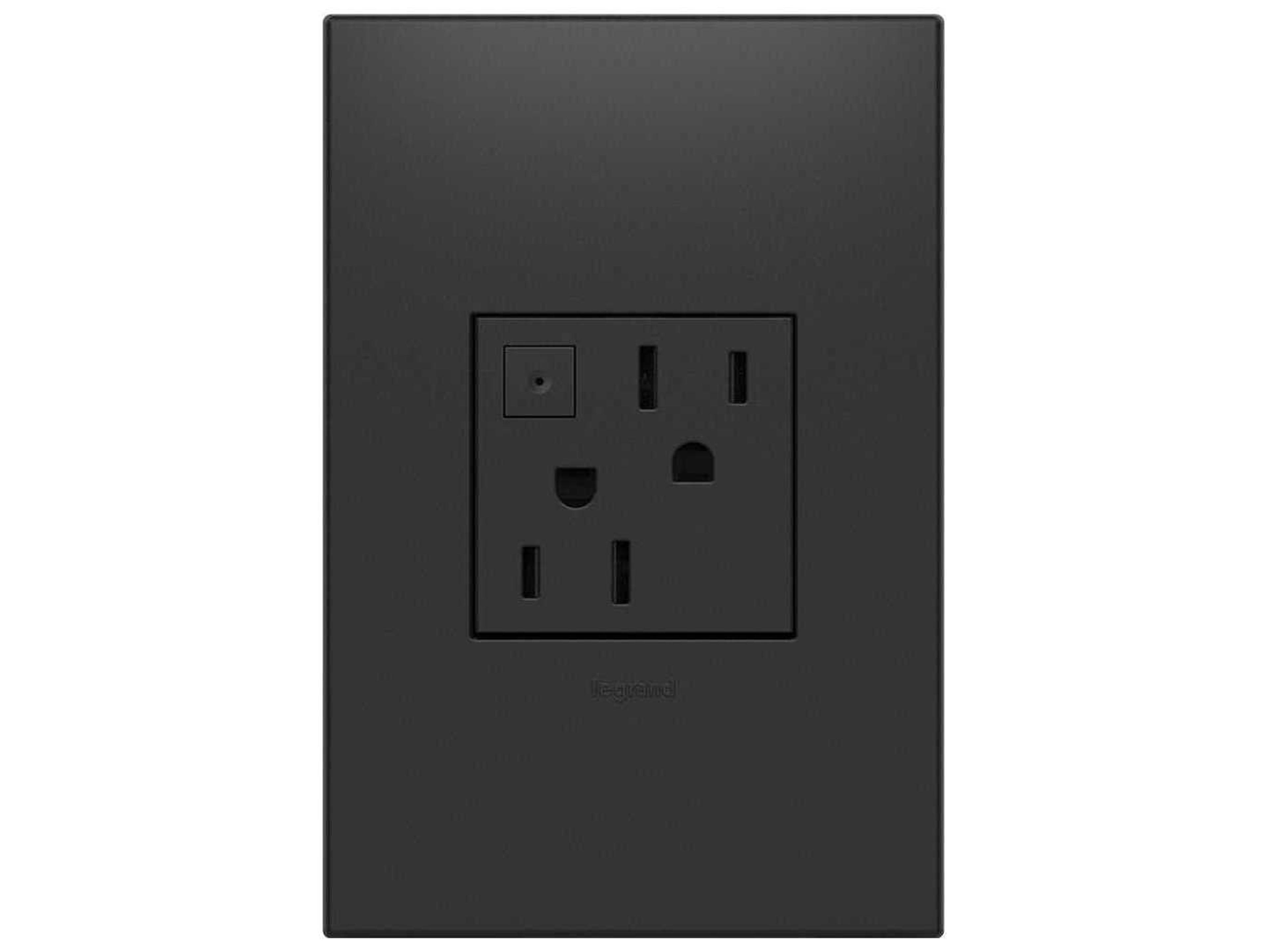Legrand Outlets Graphite 15A Energy-Saving On/Off Outlet