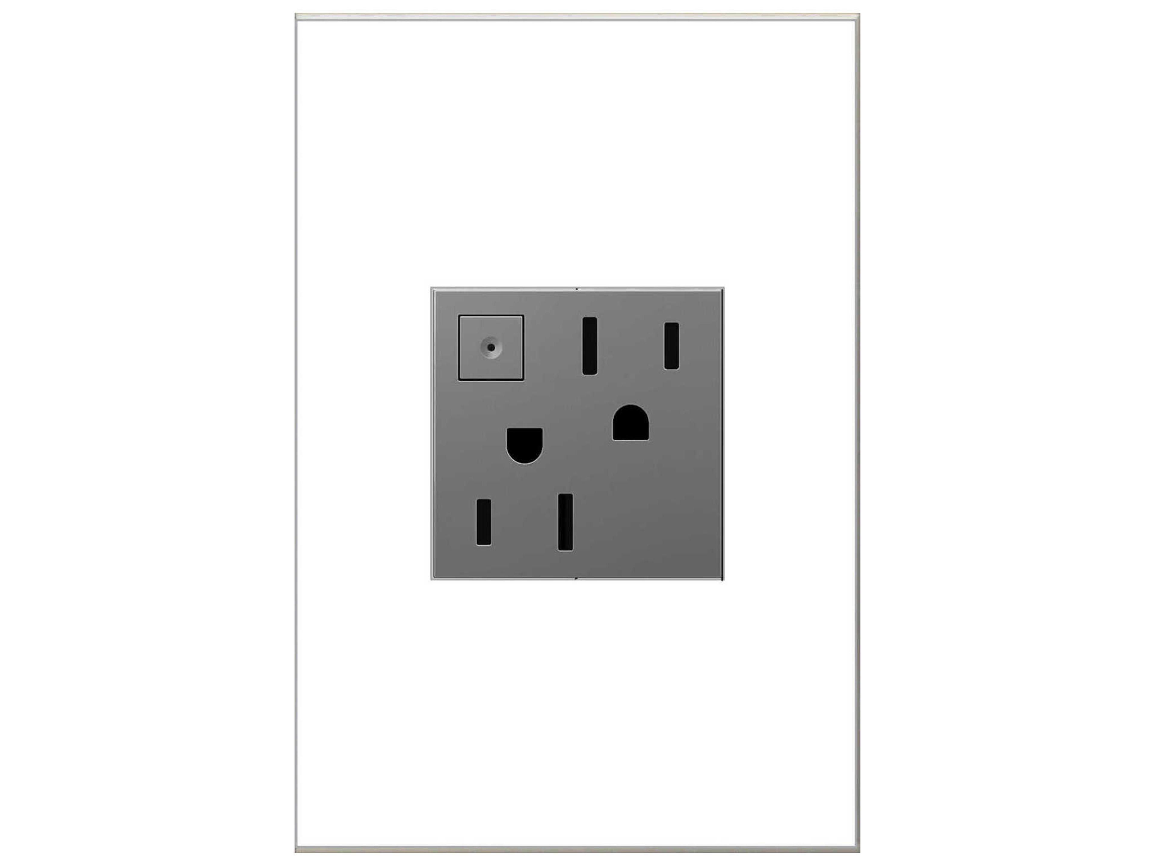 Legrand Outlets Magnesium 15A Energy-Saving On/Off Outlet